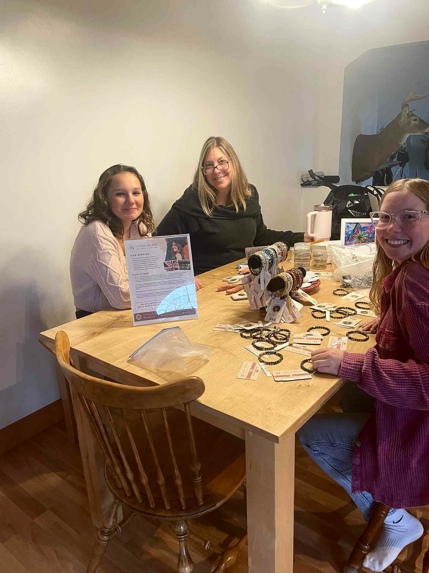 This weekend I was invited to spend time and share NorahBeads with some wonderful people in my community. It was a chance to gather, reflect, and take some time to be intentional with our thoughts and mental health as we head into November and the upcoming winter season. #mentalhealthmatters #community #youareenough #988