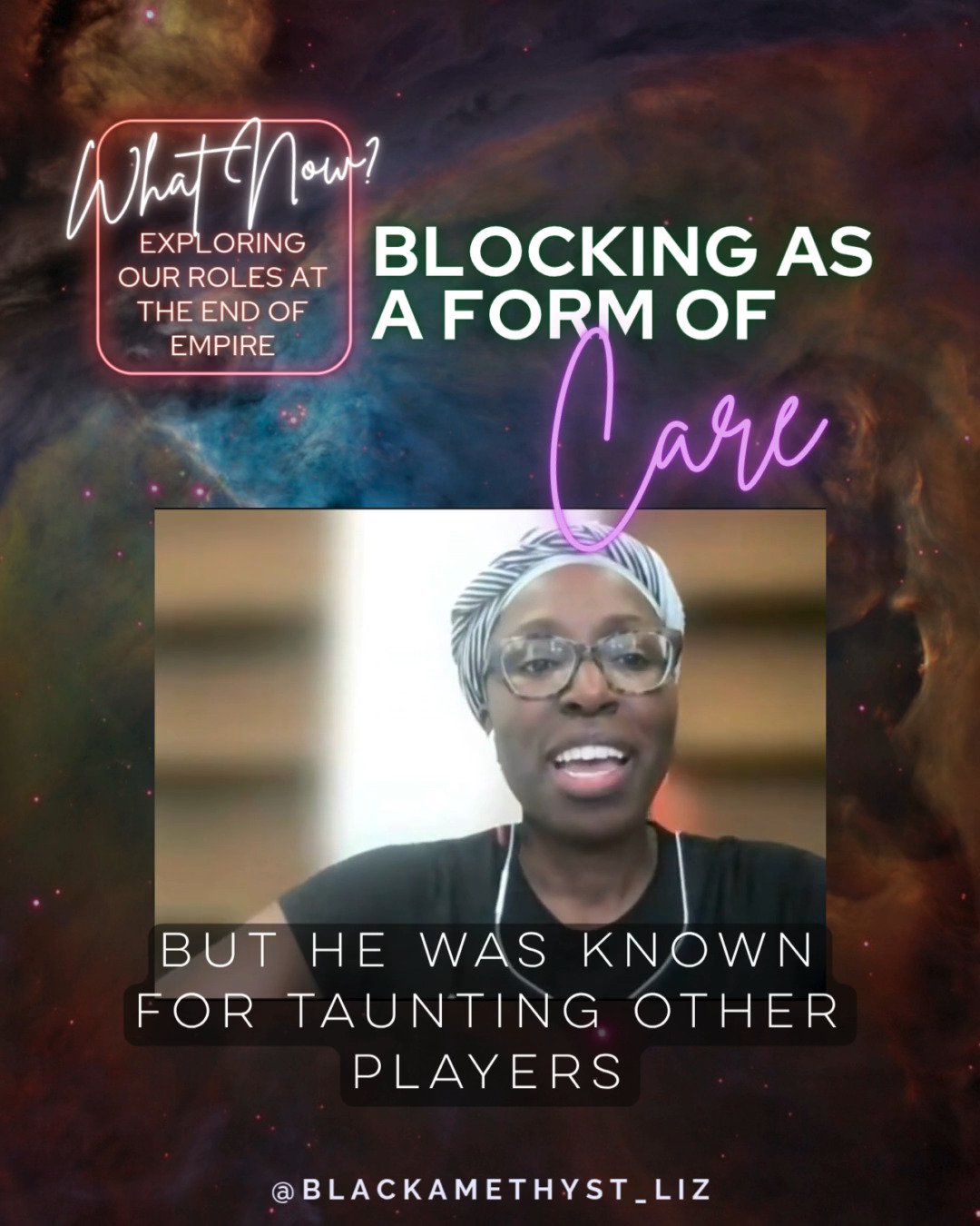 Last week we explored Blocking as a liberatory formation -- something Liz Nicolas LOVES to do. Listen as she breaks down what it means to her!
We're heading into our last week of our 4-part virtual conversation "What Now? Exploring Our Roles at the End of Empire."
There's still time to join us for grounding, grieving, and getting clear on concrete things we can each do right now to mobilize and organize in this treacherous Moment on the Clock of the World.
There's one more live session next week, and you can always purchase access to a recording of the whole series.
Link to register in bio!
#CollectivePower #GetInFormation #blocking #EndofEmpire #WhiteSupremacyEndsWithUs #BurnItDown