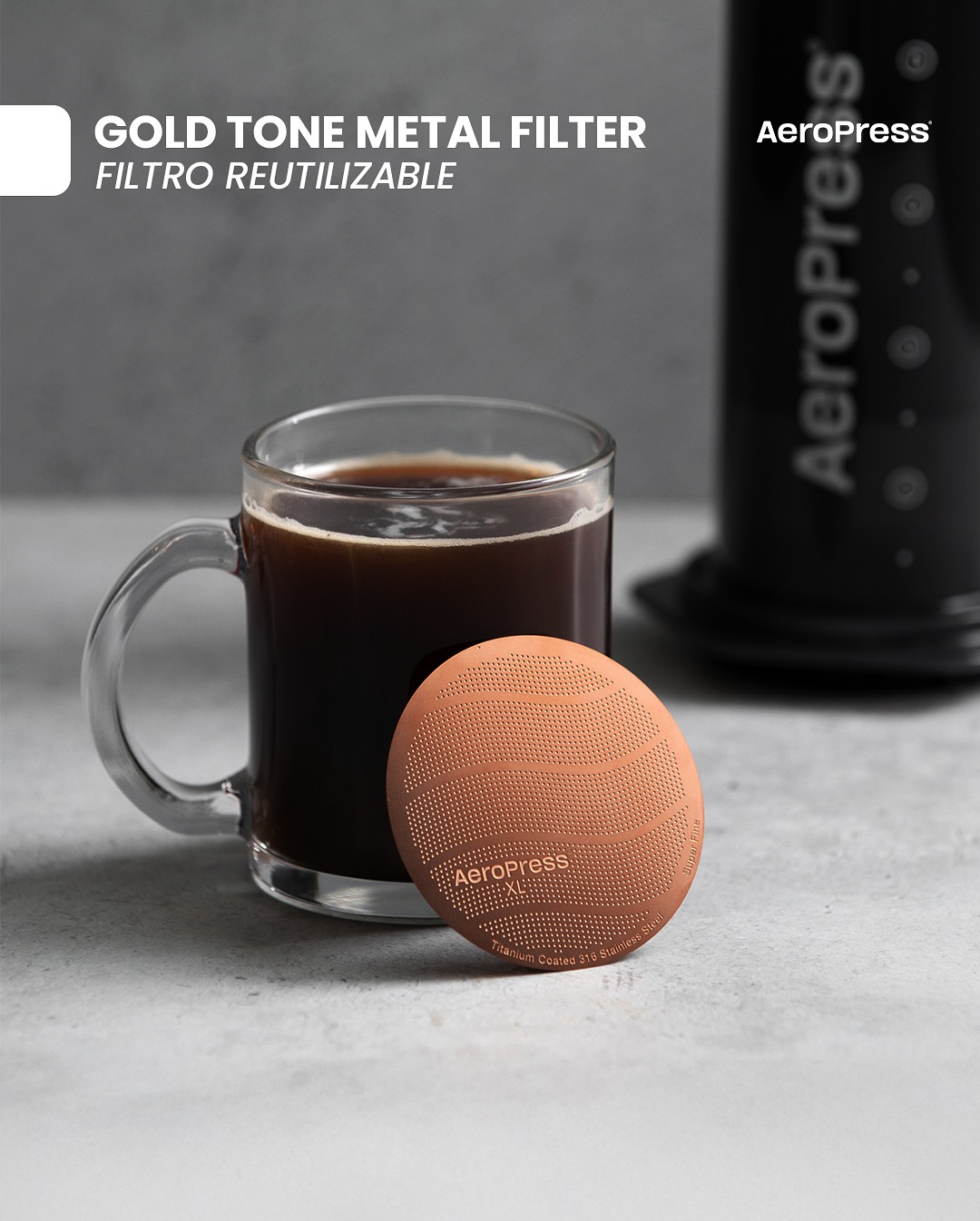 Sabor, cuerpo y sustentabilidad en un solo filtro ♻️
El AeroPress Gold Tone Metal Filter te permite disfrutar más aceites naturales del café y olvidarte del papel desechable.
Duradero, fácil de limpiar y hecho para quienes buscan una experiencia más pura.☕
#aeropress #metalfilter #xpecialty