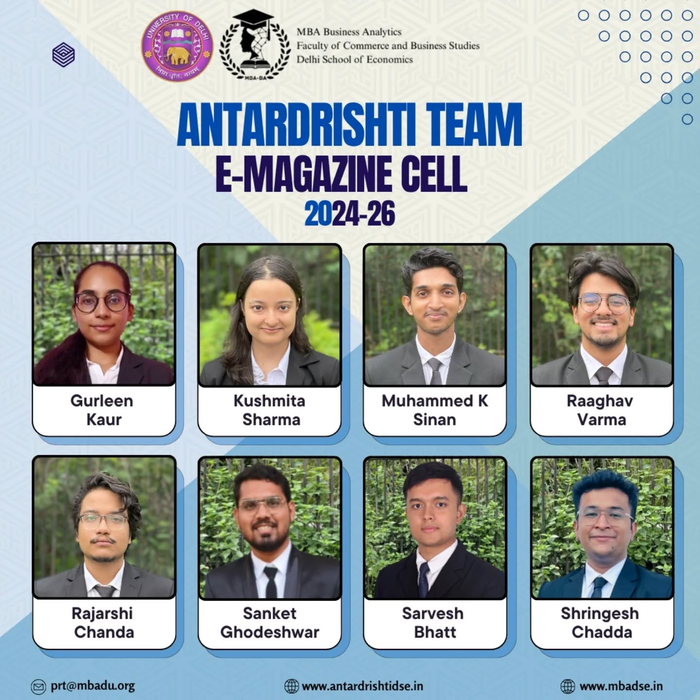 Meet the minds behind Antardrishti!
Driven by a passion for management, analytics, and social impact, the Antardrishti team brings you insightful perspectives and practical wisdom related to the intersection of business and society.
#Antardrishti #MBA #BusinessAnalytics