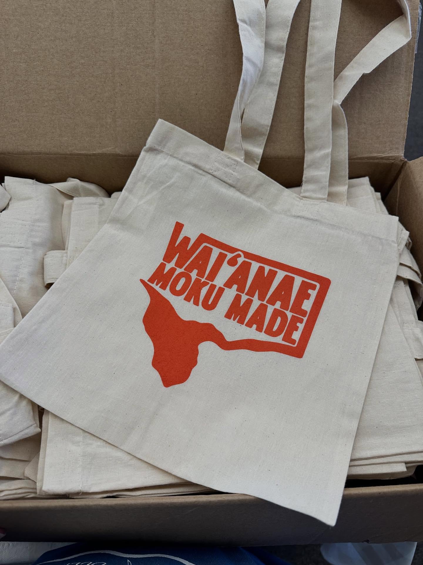 The first 300 people to visit the Wai’anae Moku Made Info Booth will receive a free tote bag!