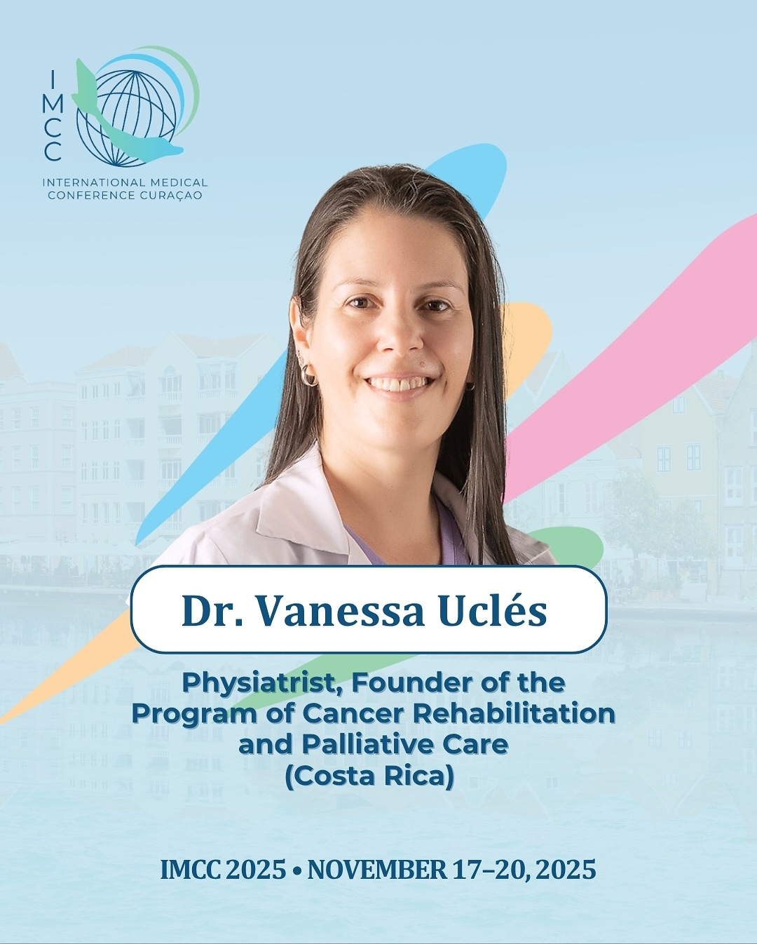 ✨ We’re honored to welcome Dr. Vanessa Uclés! A leading physiatrist from Costa Rica and founder of the interdisciplinary Cancer Rehabilitation and Palliative Care Program across public and private health systems.
With over 12 years of experience, she’s been a driving force in advancing accessible, evidence-based care for cancer survivors worldwide. At IMCC 2025, Dr. Uclés will explore the evolution and impact of cancer rehabilitation and why this specialty is essential in modern oncology.
🎟️ Secure your ticket today and learn more about Dr. Uclés and other IMCC 2025 speakers!
🌐 www.medconferencecuracao.com
📅 November 17–20, 2025
•
#RehabilitationSience #physicaltherapy #occupationaltherapy, #speech #therapy #psychology #trauma #research #future #healthcare #ICF #DAT
#IMCC2025 #IMCC #IMCCuracao #internationalmedicalconferencecuracao #medicalconferencecuracao #medconferencecuracao #medicalconference #medicalevents #medicaleducation #medicalinnovation #HealthTech #MedicalProfessionals #MedicalCommunity #MedicalResearch
@dolphintherapycuracao @kiki.kuhnert @dolphinsuitescuracao @curacaowellnessassociation @cinexcur @jeanettem.bonet @drolaf2023 @curacao_medical_center @gobiernudikorsou @misterieowcs @meocur @canchildcentre @rehakind_e.v @guardiangroupdc @labdemed @mambobeachblvd @adc_nv @timmyandfriendsorg @green.nexa @royalseaquariumresort @klm @casino.aqua @mcbcuracao @stmartinusuniversity @avalonuniversity @cmusom @misterieowcs @meocur @dolphintherapycuracao @kiki.kuhnert