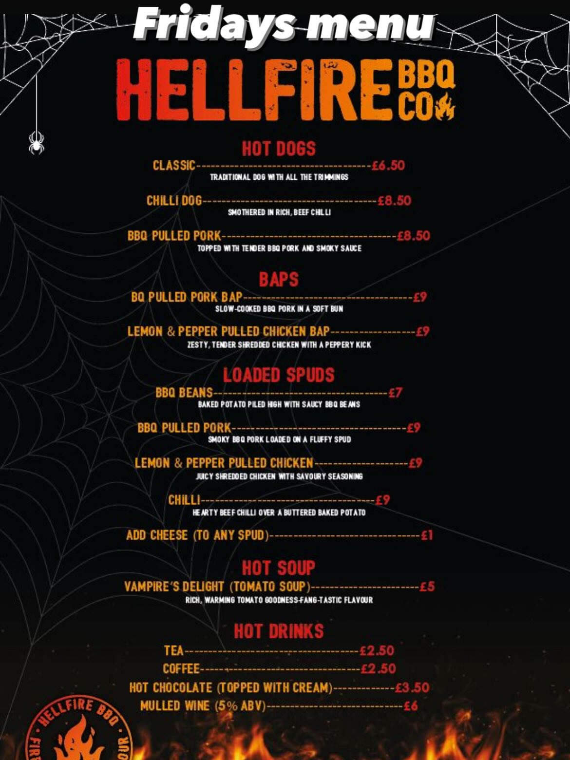 🔥 Only 3 days to go before Hellfire BBQ turns up the heat at @wycombe_warriors Halloween Fireworks Spectacular! 🎆🎃
Get ready for a night of sizzling food, explosive fun, and spooky vibes you won’t forget! 👻
Grab your tickets now
#HellfireBBQ #HWCC #HalloweenFireworks #BBQandBoom #SpookySeason #FireworksSpectacular #bbq #highwycombe #fireworks