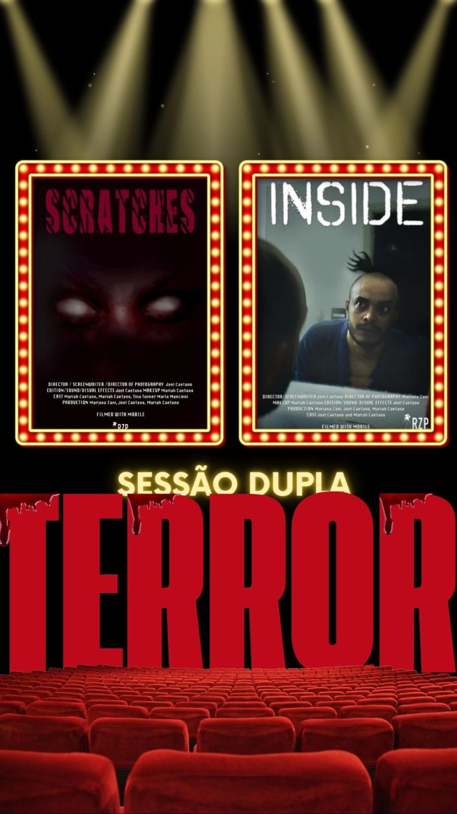 SESSÃO DUPLA👻🦇
Neste Halloween / Dia do Saci / Dia das Bruxas, tem sessão dupla especial da RZP Filmes com dois curtas de 1 minuto: SCRATCHES e INSIDE.
Duas obras intensas, rápidas e inquietantes feitas para quem ama sentir aquele arrepio que chega sem aviso. 👀
🎥
Vamos celebrar o fantástico, o folclórico, o estranho e o Cinema Independente.
Bora assistir? 🖤
#Halloween #DiaDoSaci #CinemaIndependente #RZPFilmes #TerrorNacional #Curta #ShortFilm #Curtade1Minuto #HorrorShortFilm