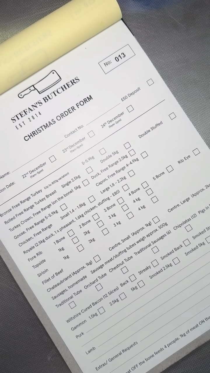 Have you got your Christmas sorted yet?
Head into us now @stefansbutchers and fill out an order form! We can talk you through any questions you have and pick a delivery date so you can be relaxed and ready for the big day!
See you tomorrow! 🎄
#stayhungrywokingham #localbusiness #butchers #foodies #christmasdinner #turkey #xmas #festive