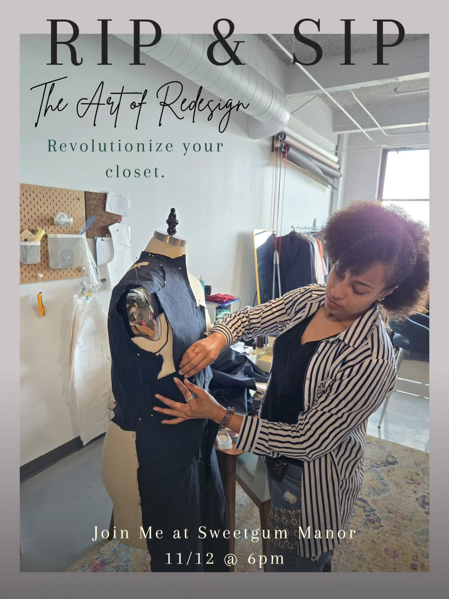 Be sure to join us for a Rip & Sip at @sweetgum_manor Nov. 12th at 6 pm!
Save your seat and immerse yourself in a conversation facilitated by @abbymallen with @designer_amaline about style. It'll be a captivating hands-on experience we can't wait to share with you!
#conversations #mensstyle #ripandsip #collaboration #amalinecollections