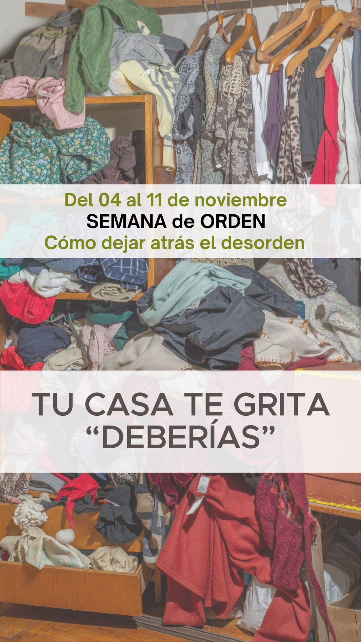 Cuando tienes desorden y acumulación de objetos 📦 a tu alrededor, no es solo cuestión de orden.
Lo veo una y otra vez.
¿Cuánto te permites liberarte de cargas y frenos para alcanzar la vida que deseas? 🤯
¿Cuántos "DEBERÍAS" te grita tu casa abarrotada de cosas? 🤯
Abres el armario de ropa,..."DEBERÍA adelgazar"
Miras la pila de libros📚 en la mesilla,..."DEBERÍA" leer todos esos libros que me compré.🤯
Ves la cocina,..."DEBERÍA" hacer limpieza y ver qué hago con estas ollas,tuppers y tazas.🤯
Y ese "DEBERÍA" constante te mantiene cansada. Cansada de ver que estás bloqueada y que nada cambia en tu vida.🤯
Te encantaría hacer un "Reset". SI. Un "borrón y cuenta nueva". Un "volver a empezar con un lienzo en blanco" pero,..., el volumen de objetos que abarrota tu casa, te hace verlo como...si fuera escalar el Everest.🤯
Soy Elena Martínez, creadora de TRES INTERIORES.
Me dedico profesionalmente a ayudarte a terminar con el desorden y acumulación de objetos 📦 para siempre con el primer programa de acompañamiento🪄 en el que no sólo ordenarás sino que identificarás y desmontarás aquello que te mantiene bloqueada en ese bucle de "DEBERÍAS" que te persigue 🎯 .
Si estás decidida a salir del bucle de desorden y de los "DEBERÍAS" que te persiguen, no has de perderte la próxima SEMANA de ORDEN que estoy organizando porque será tu única opción para identificar qué te mantiene bloqueada en el desorden y la acumulación de objetos📦 y cómo podrás salir de ahí para siempre, 🚀escribe en comentarios la palabra “QUIERO” y te escribo por privado para darte acceso🌈🎯 .
#casaordenada #casabonita #decoracioncasa #fengshui #ordenencasa #metodokonmari #orden #ordenar #organizadoraprofesional #tresinteriores