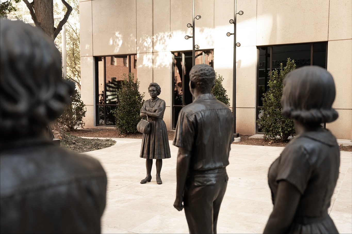 The Clara Luper National Sit-In Memorial Plaza was unveiled in downtown Oklahoma City. The bronze sculptures depict the civil rights leader’s first protest with her students at Katz Drug Store in 1958.
Inspired by non-violent activism, Luper started a series of sit-ins to protest segregation and demand integrated service in public accommodations in Oklahoma. The displays inspired several others throughout the United States and contributed to the larger Civil Rights Movement.
Communities Foundation of Oklahoma serves as the project’s fiscal sponsor and the $3.6 million monument was funded in part through a donation of $150,000 from the Arnall Family Foundation and other donors. The bronze sculpture weighs around 8,000 pounds and sits at the former location of the drug store where the first sit-in took place.
We are proud to join in recognizing Clara Luper’s impact in Oklahoma City and support her legacy of work toward achieving equality for all people.