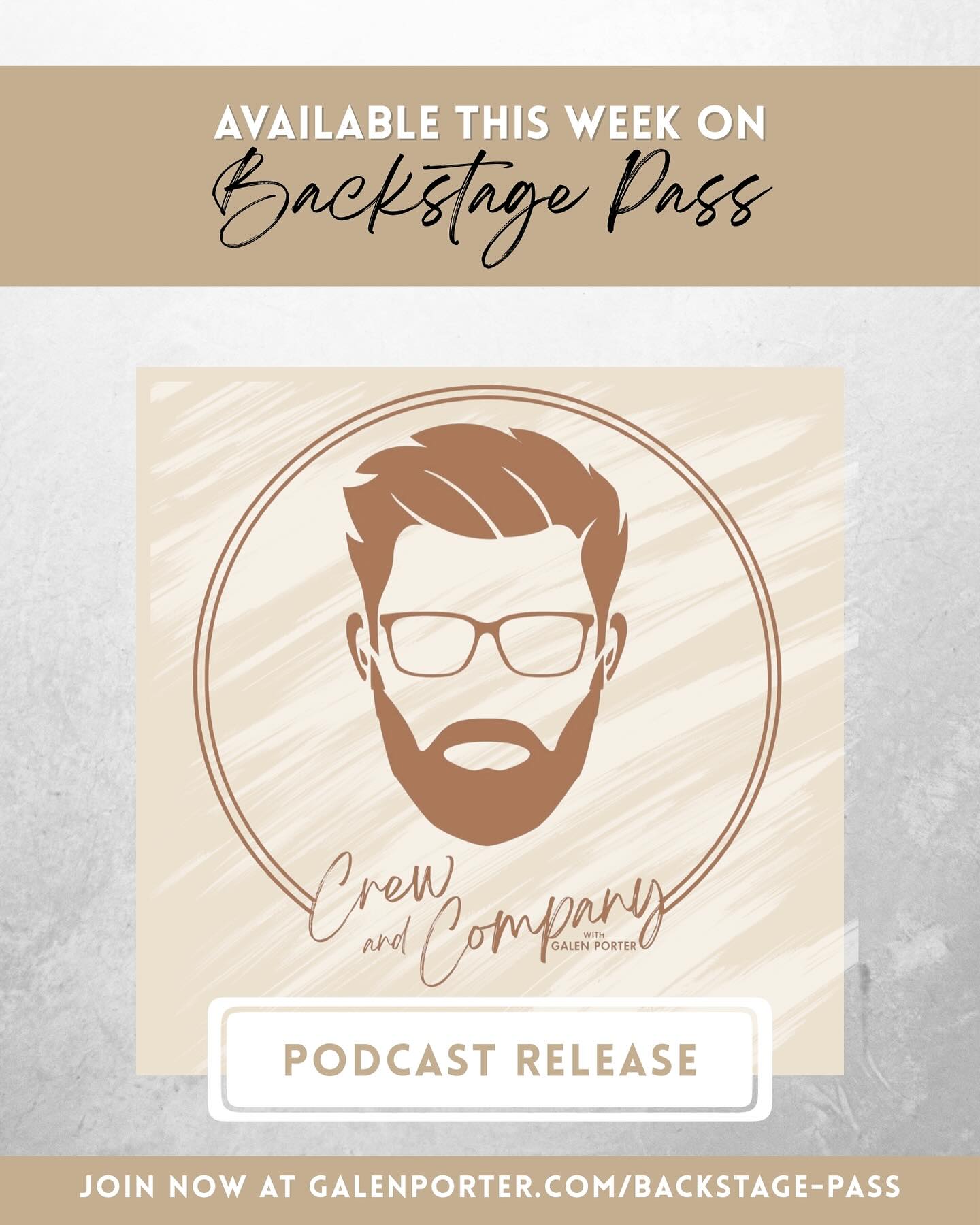 Hey guys! This Wednesday 11/5 Iām releasing the next episode of my new Crew and Company Podcast, featuring a very special guest @matthewjonesmusic - a fellow New England based, CCM Artist and Worship Leader with a heart thatās all in for Jesus and spreading the Gospel! We had a blast digging into Matthewās musical journey, including the inspiring story of how God called him out into a solo career after spending many years as the front man for the band, Right Hand Shade - and the amazing opportunities that followed!
Thereās great heaps of fellowship, encouragement, and testimonies coming your way, so donāt miss it! And be sure to check out Matthewās page for more engaging and uplifting music, especially his newest single āWherever I Goā available now everywhere you get your music! God bless and keep fighting the good fight! š
_____________________________________________
If youāre not yet a part of my Backstage Pass membership and would like to join, just click the link in my Bio and follow the sign up process. And be sure to follow me @galen.porter for more encouraging and inspiring music, and regular updates on upcoming projects!