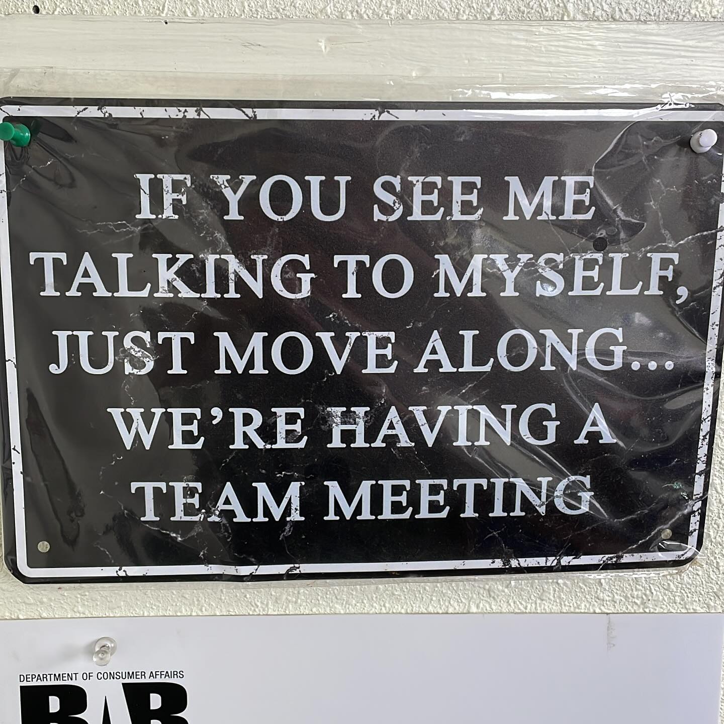 The sign says it all!