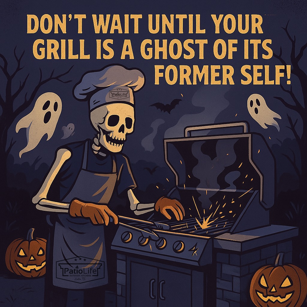 Happy Halloween! When you’re ready to bring life to your empty eerie patio or bring your built-in grill back from the dead, let us know. We’re ready when you are!
#outdoorkitchen #grillrepair #halloween #patiolife