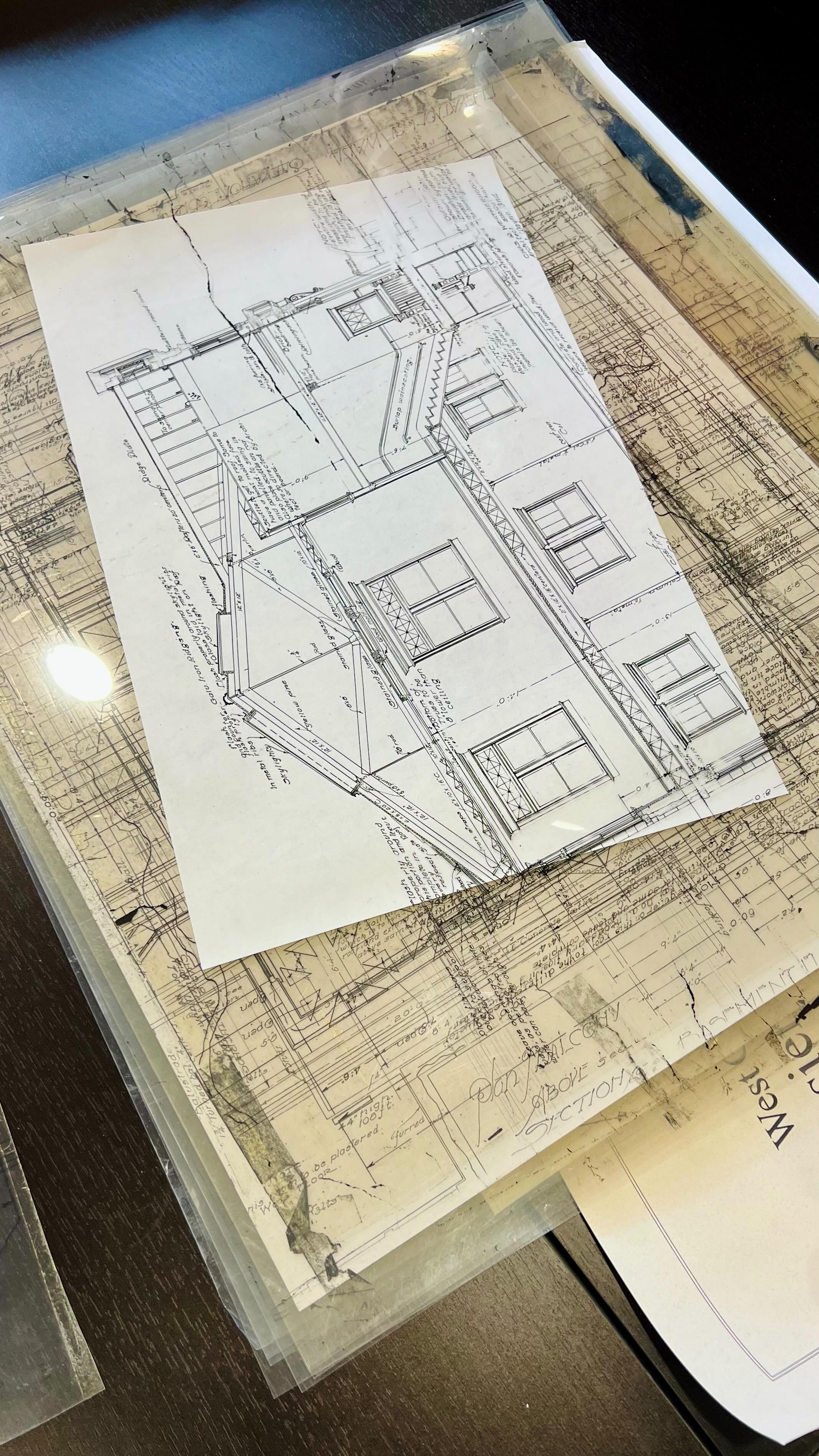 Vellum copied of the original hand-drafted drawings! We live for these finds.
Any ideas on how you would display these in your space?