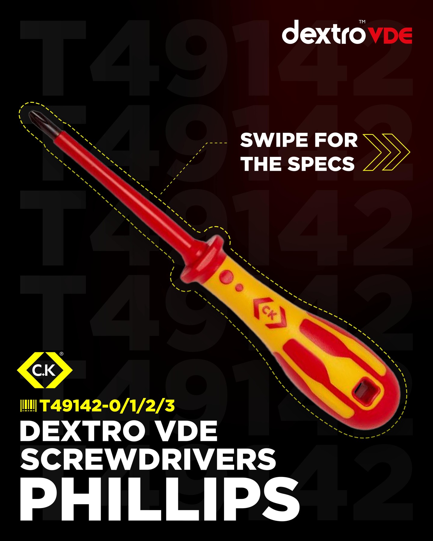 If you haven’t got one… you’ve "borrowed" one 🫡
⚡️ VDE certified for up to 1000V
🪛 Precision-engineered tip
💪 Ergonomic handle for all-day comfort
Because every pro knows - you don’t head to the job without one!
#CKTools #TheTribe #CKhaveatoolforthat