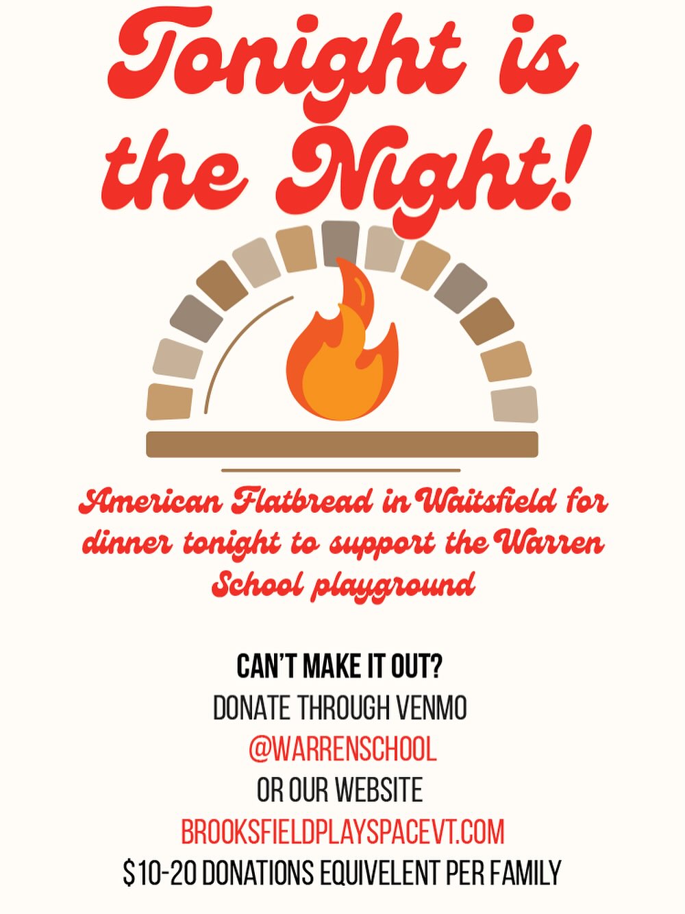 Looking forward to seeing some familiar faces at the benefit bake tonight! If you canβt make it out, please consider donating through our website, or our Venmo account @WarrenSchool.