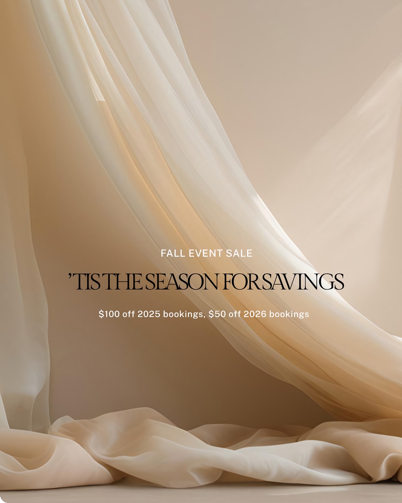 ‘Tis the Season for Savings!✨
The season of celebration is here! Enjoy $100 off 2025 bookings and $50 off 2026 bookings during our exclusive Fall Event Sale.
Secure your date before 12/31/2025 to lock in this limited offer!
#eventdesigner #holidaydecor #holidayparty #christmas #thanksgiving #flevents #fleventdesign #flbaloons #jgeeventdesign #tabledecor