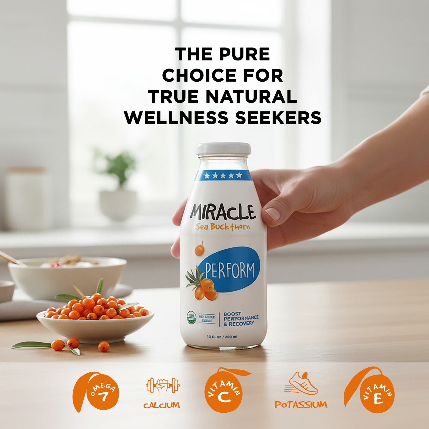 Fuel your performance the natural way.
Miracle Sea Buckthorn PERFORM delivers clean energy, strength, hydration, and recovery — powered by the superfruit packed with Omega-7, Vitamin C, and essential nutrients. No added sugar. Just pure wellness.
-
-
-
#seabuckthorn #perform #seabuckthornbenefits
