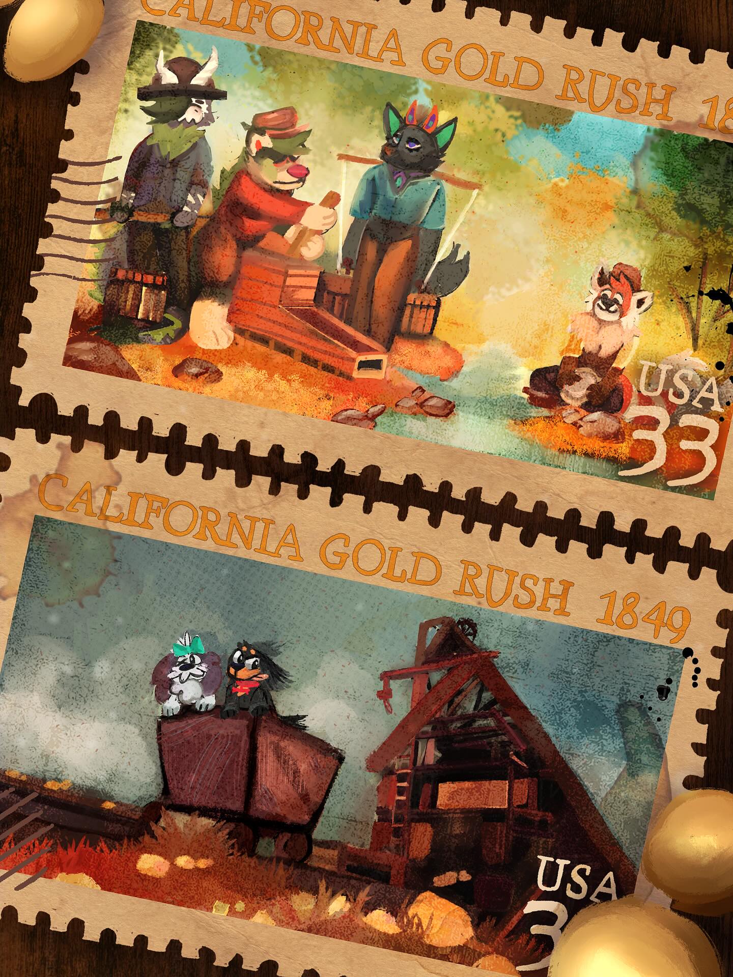 Mon dessin pour le conbook gold rush :D