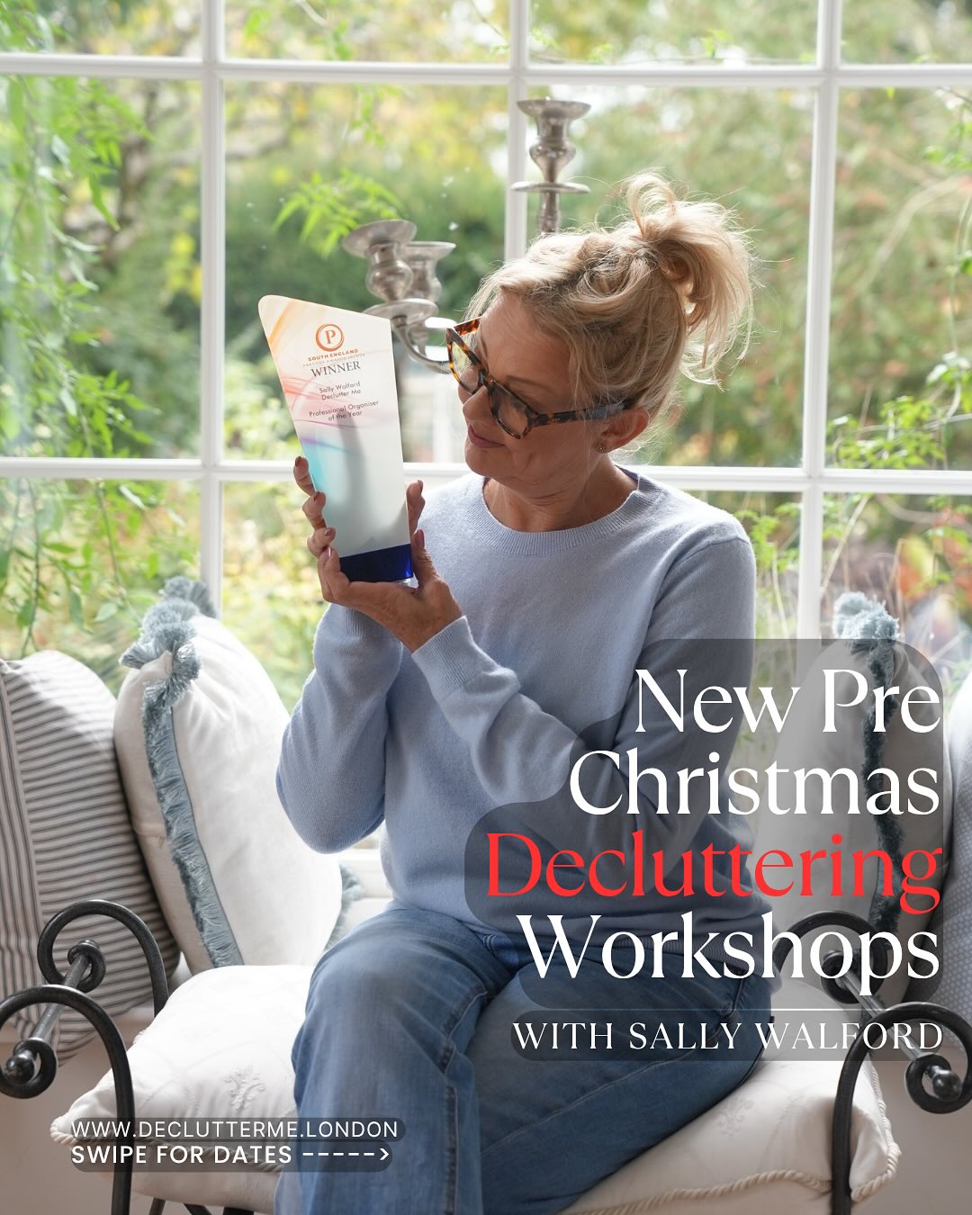 Hello everyone, it’s Sal! Firstly a huge thank you to all of our followers & subscribers your support is greatly appreciated and we certainly couldn’t do it without you.
I’m so excited to be sharing some of my Top Tips to get you sorted for Christmas in my very first set of online workshops!
What better way to say thank you than to offer you 50% off any workshop that you choose, simply comment below and we will send you the magic code!
Can’t wait to see you all there! But hurry spaces are limited!
#declutterme
#declutterwithme
#organisedhome
#homeworkshop
#declutteringworkshop
#onlineworkshops
#christmasreadyhome
#festivehomeprep
#tidyhometidymind
#calmhomehappymind