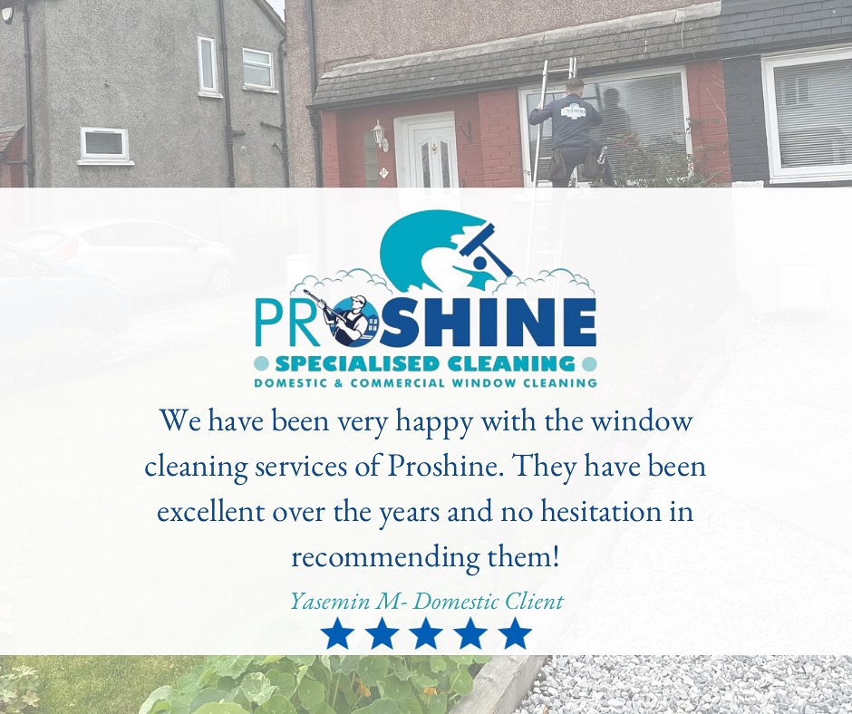 Lovely review from one of our domestic window clients!
Alongside running a busy commercial window cleaning business, we also take care of our domestic customers and it’s feedback like this that really means the world to us. 💬
Whether it’s a one-off clean or regular maintenance, we take pride in bringing every window back to life and leaving that perfect sparkle. 🧽✨
Thank you for continuing to support a local business! 🤍
#ProshineCleaning #WindowCleaning #LocalBusiness #EdinburghHomes #DomesticCleaning
