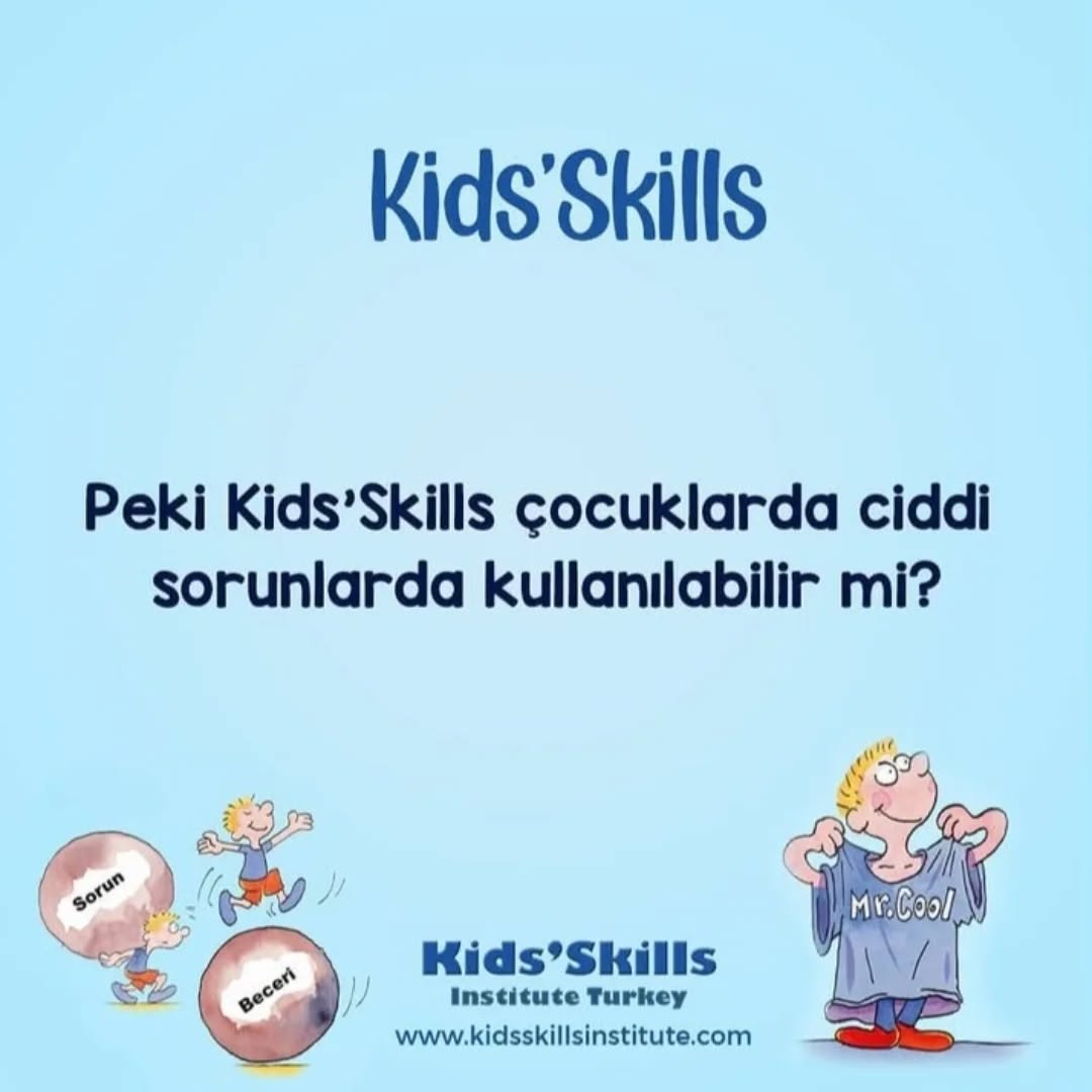 Kids’Skills ciddi sorunlarda da kullanılabilir mi? 🌟
Evet, Kids’Skills yalnızca küçük davranış problemlerinde değil, çocukların yaşadığı daha ciddi duygusal ve davranışsal zorlanmalarda da etkili bir yaklaşımdır.
Çünkü yöntem, problemi “ortadan kaldırmaya” değil, çocuğun hayatına güç katacak bir beceri kazandırmaya odaklanır.
💙 Kids’Skills hangi ciddi durumlarda yardımcı olabilir?
✅ Yoğun kaygı, korkular, ayrılma güçlüğü
✅ Süreğen öfke patlamaları, dürtüsellik
✅ Travma sonrası zorlanmalar (uzman eşliğinde)
✅ Okul reddi, içe kapanma, sosyal geri çekilme
✅ Dikkat ve öz düzenleme güçlükleri
✅ Uyku, tuvalet, beslenme gibi rutin problemleri
✅ Zorlayıcı geçiş dönemleri (kardeş doğumu, boşanma, taşınma vb.)
Kids’Skills, çocuğun kendini yetersiz hissettiği alanlarda ona güç veren bir çerçeve kurar:
✨ “Sen öğrenecek bir beceri seçiyorsun.”
✨ “Yalnız değilsin, destekçilerin yanında.”
✨ “Başardıkça kutlanıyorsun.”
Süreç ilerledikçe, çocuğun özgüveni artar, sorunlar hafifler ve yerine yeni beceriler yerleşir.
Bu nedenle Kids’Skills, hem bireysel terapide hem aile çalışmalarında hem de okul ortamında güvenle kullanılabilir.