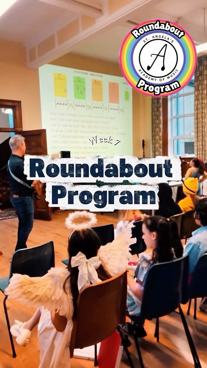 Happy Halloween from St. Angela’s Academy and the 4th class students from @scoilangelathurles who completed their 7th week of Roundabout just before the midterm break. 🎃
We’re delighted to reopen our doors today after the break and are ready to keep nourishing the musical talents of all of our students.