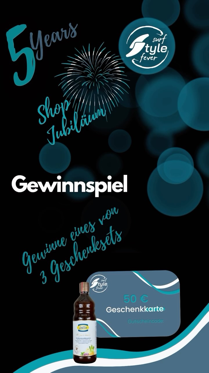 🎉 5 Jahre Surfstylefever – Wir feiern mit euch! 🌊✨
Und was wäre ein Jubiläum ohne ein Gewinnspiel? 🥳
So machst du mit:
1️⃣ Like diesen Beitrag & folge @surfstylefever
2️⃣ Kommentiere, wie unser neues Balance Board heißt, das dieses Jahr herausgekommen ist
(Tipp: findest du auf surfstylefever.de oder im letzten Post)
3️⃣ Markiere 2 Freund:innen, die das auch feiern würden 👯♂️
🎁 Zu gewinnen gibt’s 3 Geschenksets – mit einer Flasche @lavita + einem 50€ Gutschein für unseren Shop!
📅 Das Gewinnspiel läuft 5 Tage ab heute.
🏆 Die Gewinner:innen werden am Montag, 10.11. per DM benachrichtigt.
⸻
Teilnahmebedingungen:
🔹 Teilnahme ab 18 Jahren, mit Wohnsitz in Deutschland oder Österreich
🔹 Kein Rechtsweg, keine Barauszahlung
🔹 Dieses Gewinnspiel steht in keiner Verbindung zu Instagram
🔹 Mehrfachteilnahmen sowie Fake-Accounts sind ausgeschlossen
🔹 Die Gewinner:innen werden per Zufall ausgelost und via Direktnachricht kontaktiert
Viel Glück & danke für 5 Jahre voller Balance, Leidenschaft und Surfstyle! 🤙🌱
#surfstylefever #balanceyourlife #gewinn #gewinnspiel #5jahre #lavita @lavita #balanceboardlove #dankefüralles #madeingermany #handgefertigt #gewinn #gewinnspiele #verlosung #gewinne #gewinnaktion