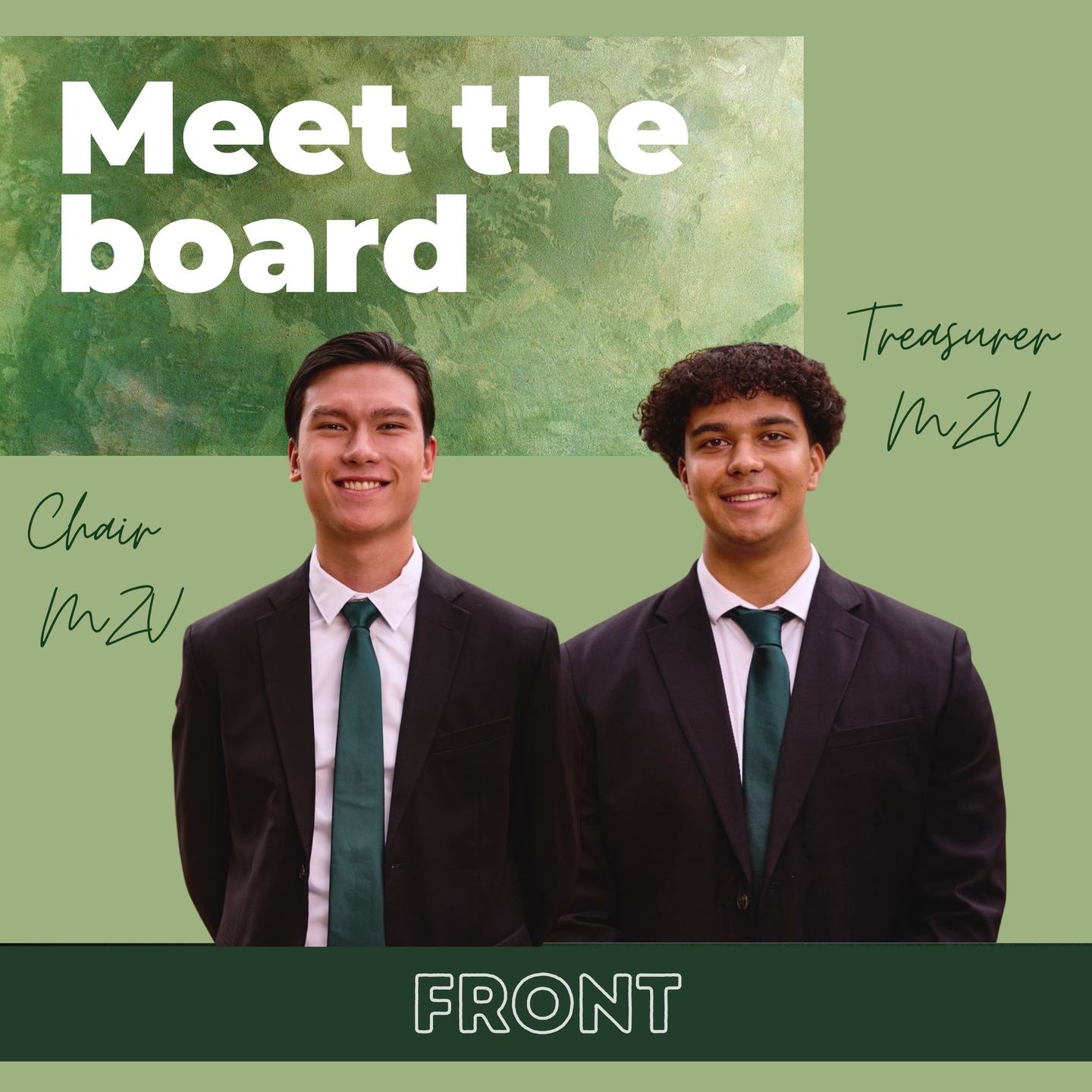 ๐๐๐๐ญ ๐ญ๐ก๐ ๐๐จ๐๐ซ๐ ๐
This is the final week of introducing our board, and today itโs Richโs and Vincentโs turn! The following slides show what an average week looks like for them. Below, you can read more about their roles.
Hi, Iโm @richvanlenthe and this year I am the chairman of our Student Participation Association, Medezeggenschapsvereniging in Dutch (MZV). This means I am responsible for the association together with Vincent and I am the link between the faction and the MZV. In addition, I coordinate the Election committee and the Event committee.
These are my responsibilities in short:
- Point of contact for members
- Coordinator Election committee
- Coordinator Event committee
- Front Inspiration Days
- Pleekrant
- Website
- Community Plan
Hi, Iโm @vincvincentx and I am this yearโs treasurer of Front.
I am responsible for the finances of both the faction and the association. This means I oversee our budget, monitor financial processes, and ensure that Front remains financially healthy and future-proof.
Besides finances, I also take care of Frontโs external partnerships and work closely with our committees to create value for students and strengthen our network within Tilburg.
Other tasks within my role include:
- Budget & financial monitoring
- Acquisition and external partnerships
- Newsletter
- Coordinator Acquisition Committee
- Coordinator Activities Committee
- Coordinator We Active Tilburg
- Front Inspiration Days
- Community Plan