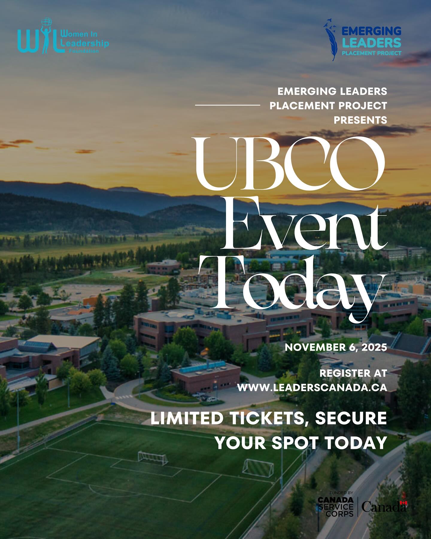 🚨 We’re at UBCO Today!
Join us for the Future Ready Volunteer + Resume Lab happening today from 12:30–5 PM at UBCO!
Come by to level up your resume, get real tips from employers, and connect with community organizations ready to help you grow. Don’t miss this free opportunity to become future ready — we can’t wait to see you!
👉 Register now at www.leaderscanada.ca or through the link in bio
Proudly funded by Canada Service Corps
#UBCO #KelownaEvents #KelownaStudents #UBCOLife #UBCOCommunity #CareerReady #VolunteerOpportunities #YouthLeadership #ResumeTips #FutureReady #EmergingLeaders #LeadershipInAction #CommunityImpact #CanadaServiceCorps #LeadersToday #YouthInCanada