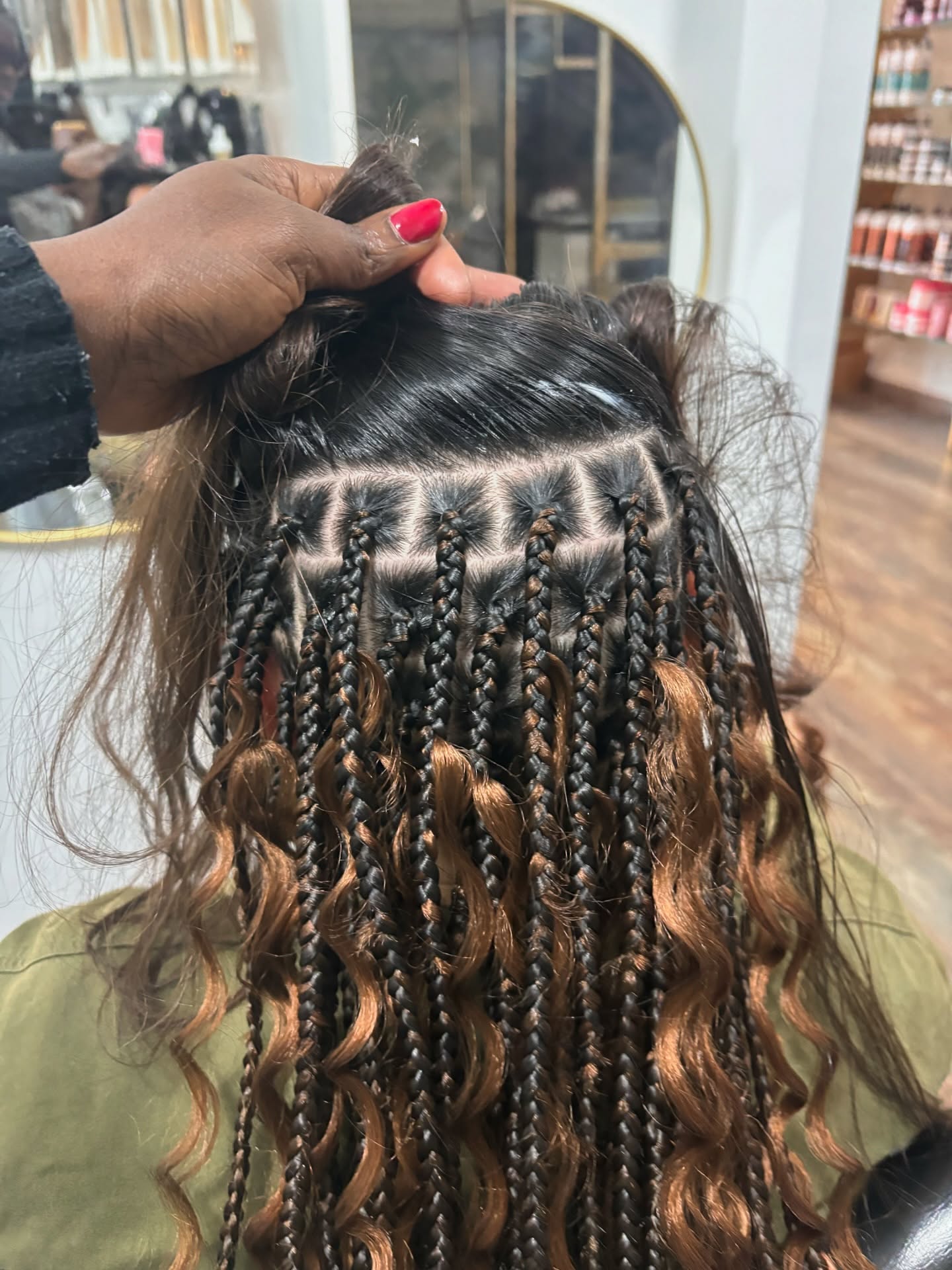 Boho tresses au salon de coiffure Afro Sigguil de Perpignan