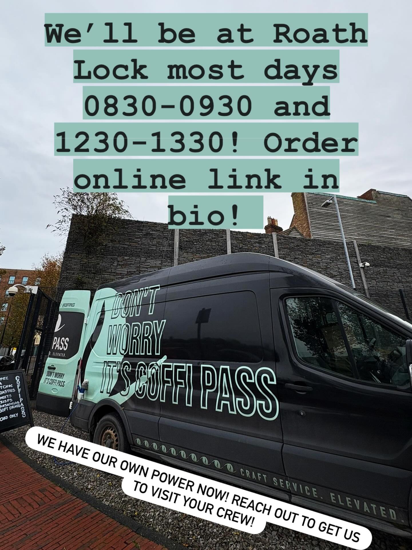 Wherever the call sheet takes you — we’ve got the power (literally). ⚡️
Out in the middle of nowhere? Even better.
With our EcoFlow power station, we can roll up anywhere — forest, field, or film set — and keep the crew fuelled with fresh coffee, snacks, and good vibes all day long. ☕️🎬
#CoffiPass #CrewFuel #CoffeeOnSet #OffGridCoffee