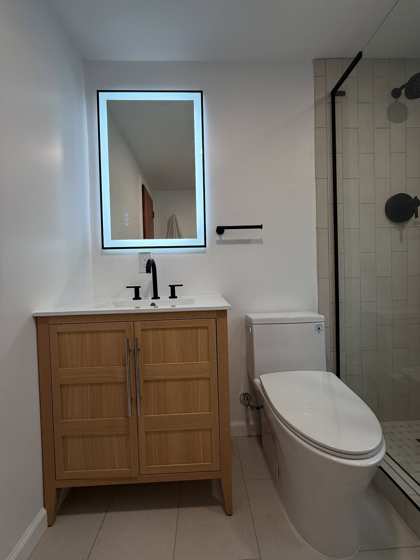 Swapping the tub for a sleek stand-up shower renovation! By @aceremodelingnj