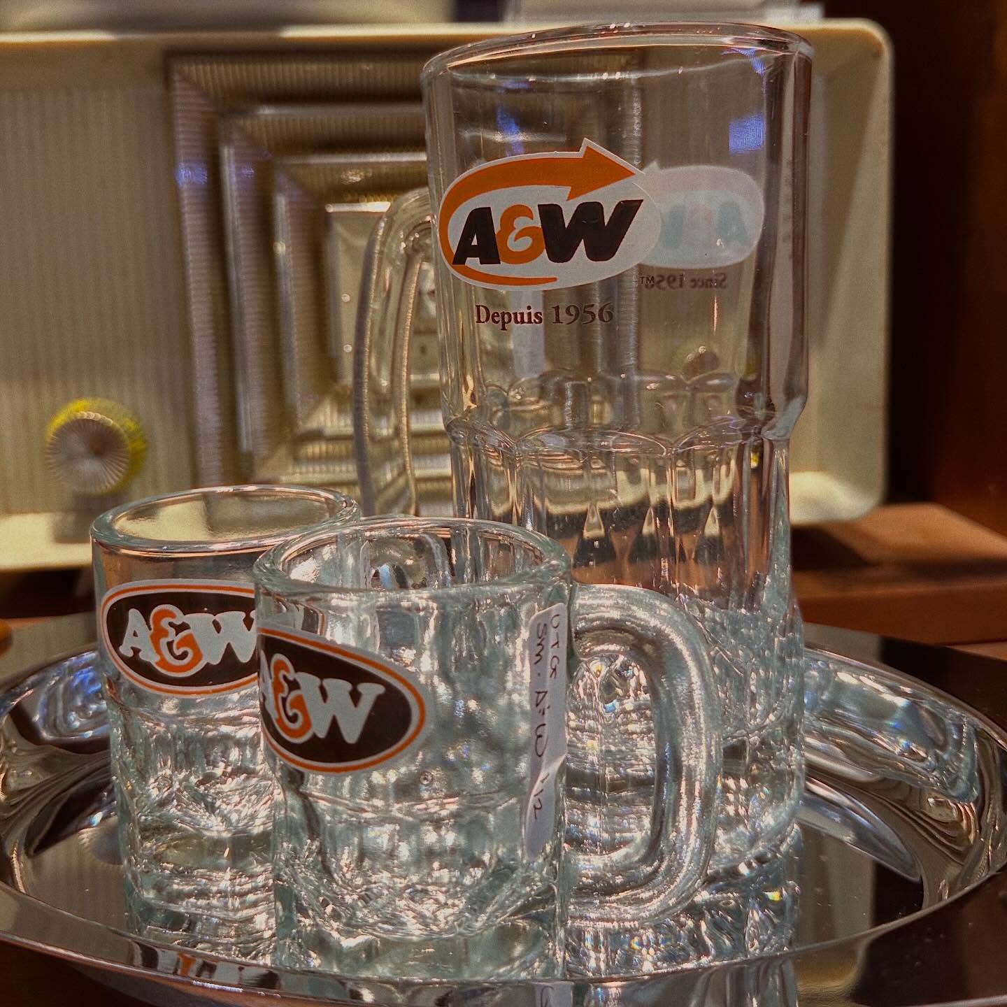 Even though the weather is getting chilly, it’s always a great time for a Root-beer Float.
Enjoy a piece of yesteryear with these A&W collectables.