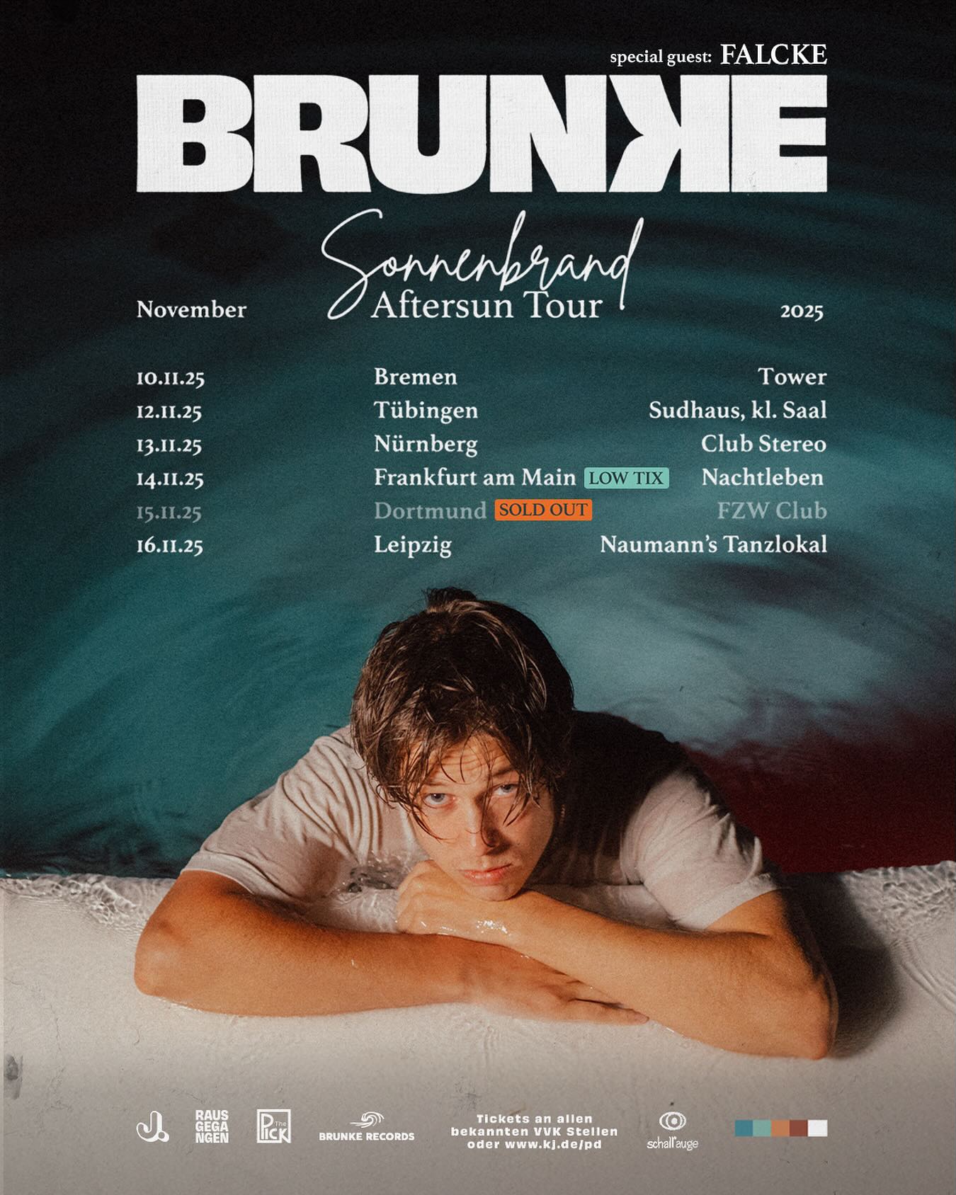 Vor dem Aftersun ist nach dem Sonnenbrand…Dortmund hat den totalen Aftersun und Frankfurt steht kurz davor, also ran an den letzten Aftersun für 2025…und selbst Bremen, Leipzig, Nürnberg und Tübingen werden vom Aftersun nicht genug bekommen. Und BRUNKE kommt zum 14.11. mit einem neuen Track in die Clubs…SCHÖNSTER FEHLER…Man sieht sich @brunkemusik @karstenjahnke