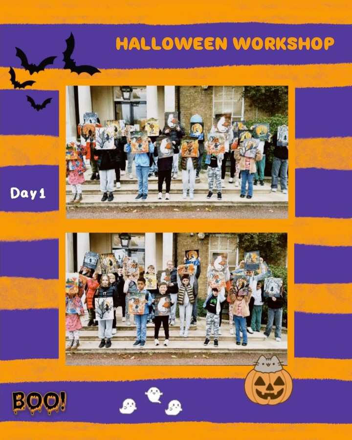 🎃🕷️ What a Halloween week it’s been at RTSY! 👻💜
Our workshops were bursting with creativity, colour and spooky fun! From pumpkin witches and haunted houses to cats under the moonlight, our young artists explored acrylics, POSCA pens, collage and embellishments to bring their eerie masterpieces to life. 🌙🐈⬛✨
Two amazing days of art, sweets and laughter — we loved every minute! 🍭💛
A big well done to Chloe N for winning first prize, and to Amelia, Jack and Leo too! ⭐️⭐️⭐️⭐️⭐️
Wishing everyone a fun, safe and super creative Halloween! 🧙♀️💫
#rtsyart #halloweenworkshop #halloweenart #creativekids #artforkids #childrensart #mixedmediaart #arteducation #artworkshop #poscapens #artmakesyouhappy #miniartists #northlondonmums #enfieldmums #artisfun #creativelearning #artstudio #weekendart #autumnart #enfieldlife