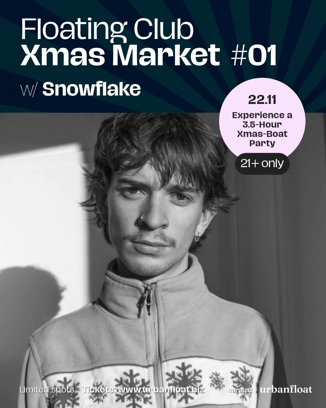 Next stop: @silvain.snowflake ❄️
We’re excited to welcome a real Snowflake on board! Together with @erdnussbuddha aka Fauchi, he’s bringing a back-to-back set that’s bound to get the deck moving. Welcome to the boat, Snowflake! 💫