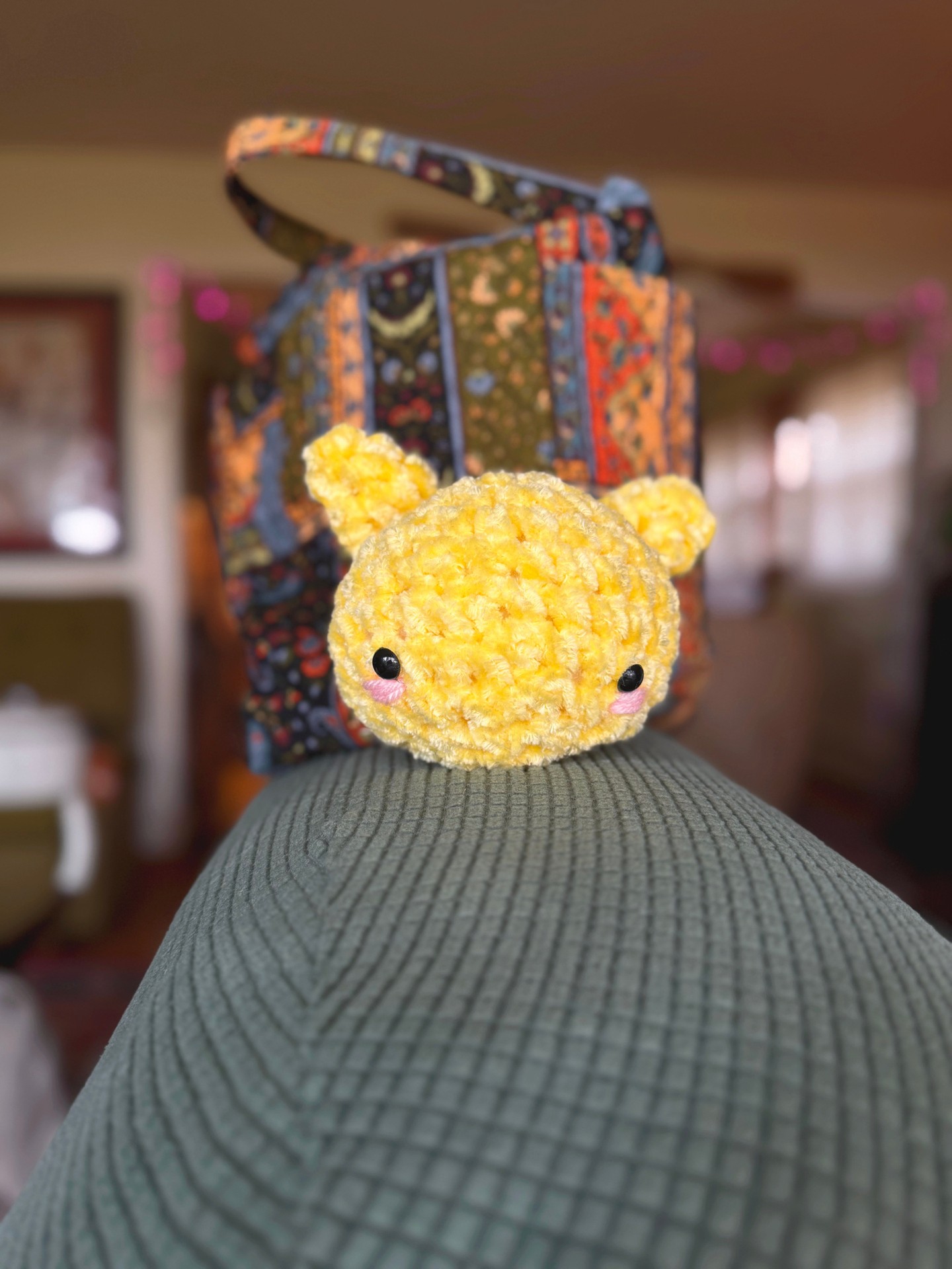 I have been meaning to gift this giant yellow bear face for almost a year and finally did it! I put it in a little gift basket - I'm very into handmade gift baskets right now.
I am also so thankful that I remembered to get pictures before gifting!
Pattern for the bear face by @sparcloud.crochet - such a great pattern, I highly recommend!
*
*
*
*
*
#womanownedbusiness #shopsmallbusiness #giftforher #christmasgift #handmadegifts #crochetgift #handmade #yellow #bear #teddybear #plushy #etsyshop #etsyseller #makersgonnamake #CraftingCommunity #CraftyCreations #HandmadeHappiness