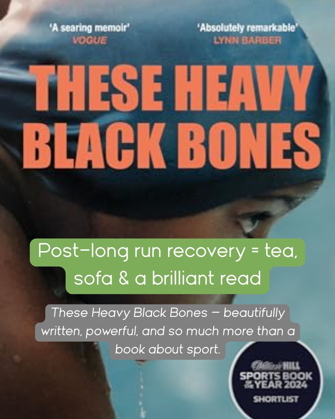 On Sunday afternoon, after my long run, I curled up on the sofa with a book and a cup of tea.
These Heavy Black Bones by @raajulubushell is a page-turner. It’s not just about sport but about growing up, not quite fitting in, and finding your place in the world. And it is a reminder that to excel at sport, or indeed anything, you need to love what you do and enjoy the process!
Thanks to @adharanand and his Way of the Runner podcast for the recommendation!
What’s the last book that inspired you — in running, sport, or life? Drop your recommendations below 👇
#RestDayReads #RunningCommunity #WayOfTheRunner #BookRecommendations #TheseHeavyBlackBones