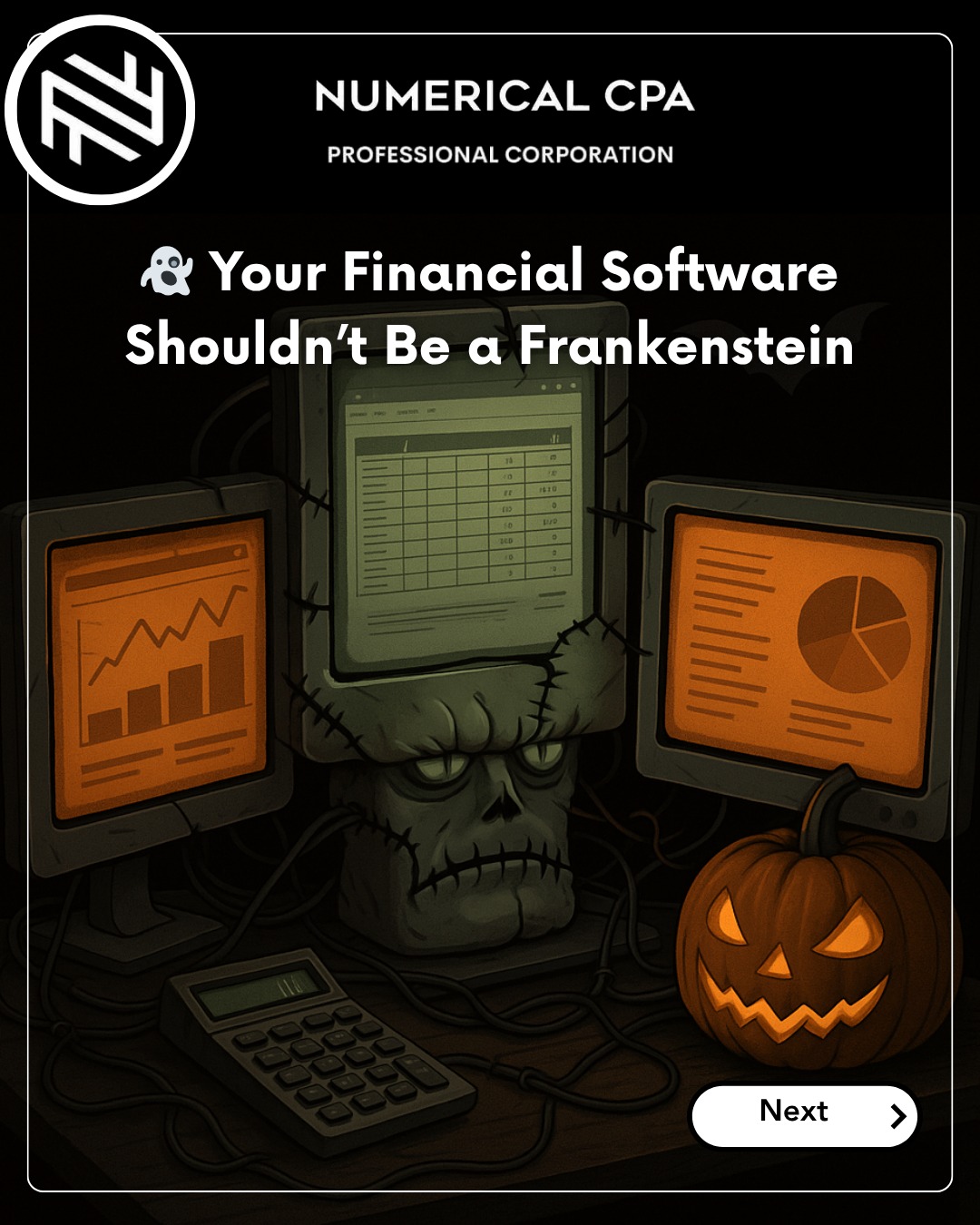 👻 Your financial software shouldn’t be a Frankenstein.
If your invoicing, payroll, and accounting systems are stitched together, you’re creating a monster that eats time and money.
#accounting #finance #smallbusiness #tax #bookkeeping #smallbusinessaccounting #accountingtips #taxplanning #accountingservices #accountinglife #ContractorTips #SmallBusinessFinance #AccountingForContractors #TaxTips2025 #ContractorSuccess #BookkeepingMadeEasy #SaveOnTaxes #TaxPlanningTips #BusinessFinanceTips #ContractorAccounting #SmallBizTax #MoneyTipsForContractors #BusinessGrowth2025 #EntrepreneurFinance #ConstructionBusinessTips #FinancialFreedom2025 #BusinessOwnerLife #ContractorLife #SmartMoneyMoves