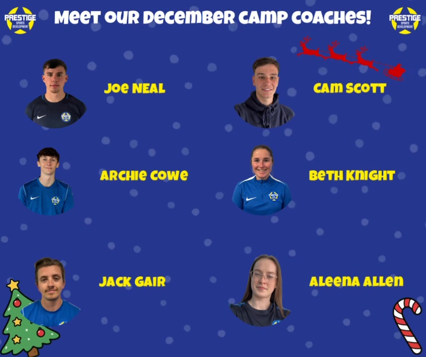 Meet The Coaches!๐๐ต
Take a look down below at the coaches you might expect to see at your camp venue this Christmas!
๐๐