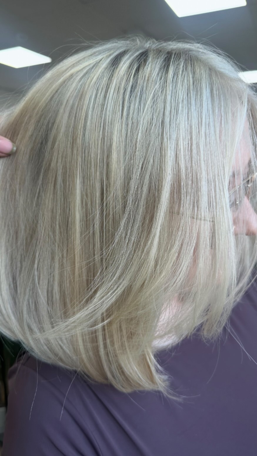 • Major chop & blonde session 🤍 so obsessed with this gals bob 🫶🏻✨•