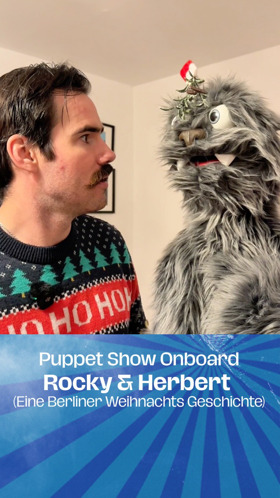 Ein Hauch von Wahnsinn, ein Schuss Humor und ganz viel Berliner Seele 💫 Erlebt die verrückte Puppen-Show von @sean.grimm & @rocky_von_prenzsauerberg auf der Spree | eine Weihnachtsgeschichte, die ihr so schnell nicht vergesst. 🎟️ Tickets: www.urbanfloat.biz | ab 21 Jahren #UrbanFloat #WeihnachtsEvent #BerlinNightlife #boatparty Track: @j.wockenfuss.xyz