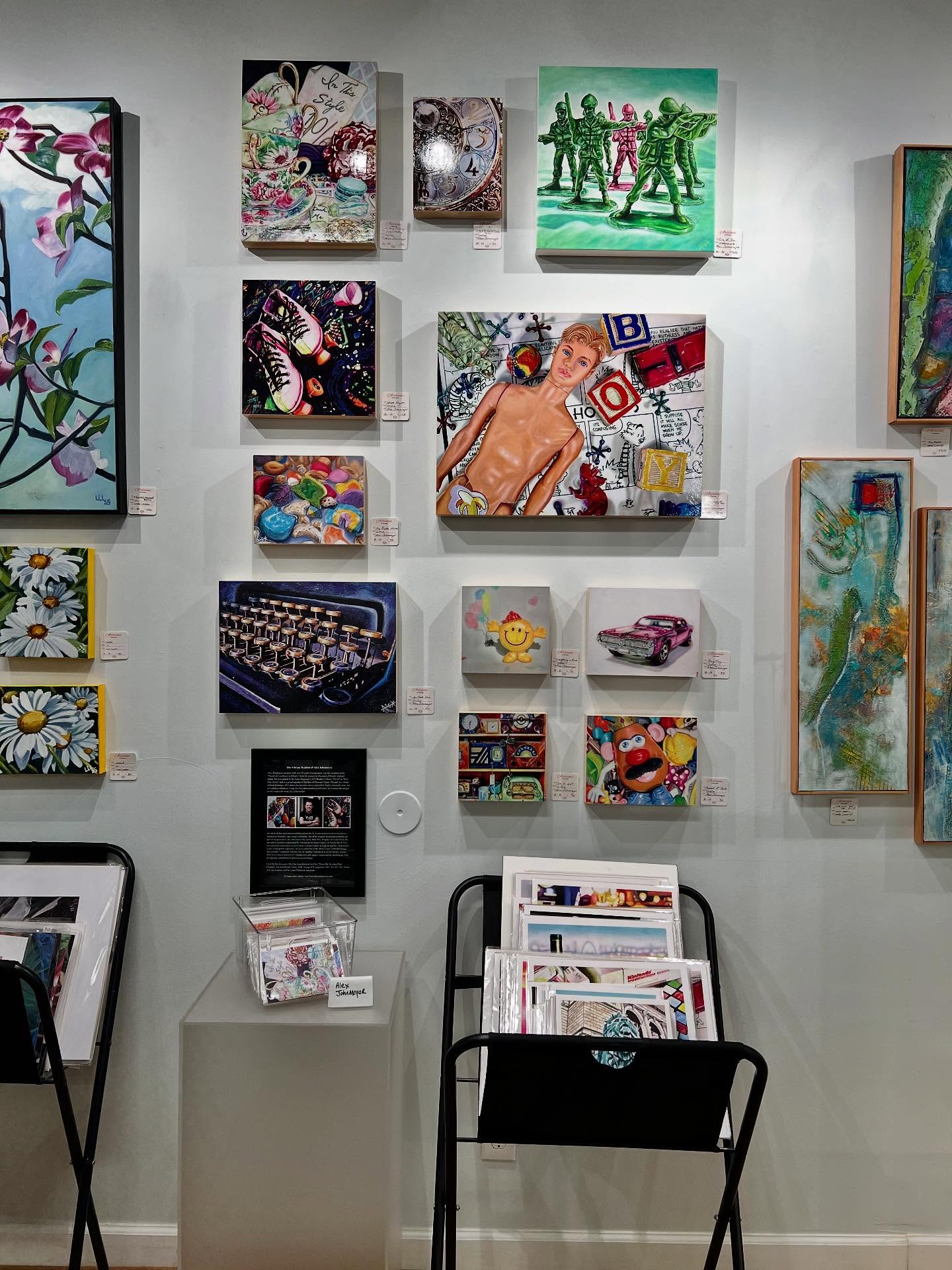 NEW WALL DROP! Thank you to Alison Bozarth & Kimberlyn Renee for helping me install my artwork today at Artisans in The LOOP! I could not have done it without you!
I have new giclees on panels, new prints, and my original watercolor painting, “One of You” available for the holidays. Pop into the opening reception for their newest exhibition, “My Art, My Soul” this Saturday night from 6:30 to 8:30. SHOP LOCAL! #artisansintheloop #shopstlouis #delmarloopstl #artfortheholidays #stlouisartist #watercolorpainting