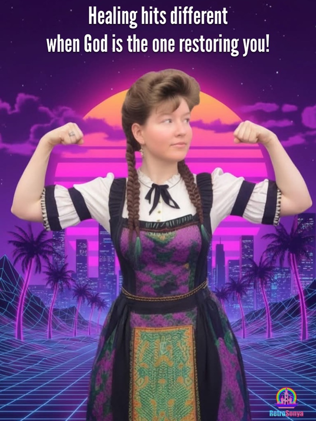 🌈 17 pounds down — and God’s not done yet! 💫
Healing in progress. Faith in motion.
He truly is the Healer — body, mind, and soul. 🙌✨
✨ Disclaimer: This is an AI selfie, but it represents my goal and vision — glowing in health, faith, and purpose! 🌌 Also, the hairstyle... this could be a new look for me! 😜
#RetroSonya #FaithWave #HeStillHeals #NeonPraise #AISelfie #NewHairStyle