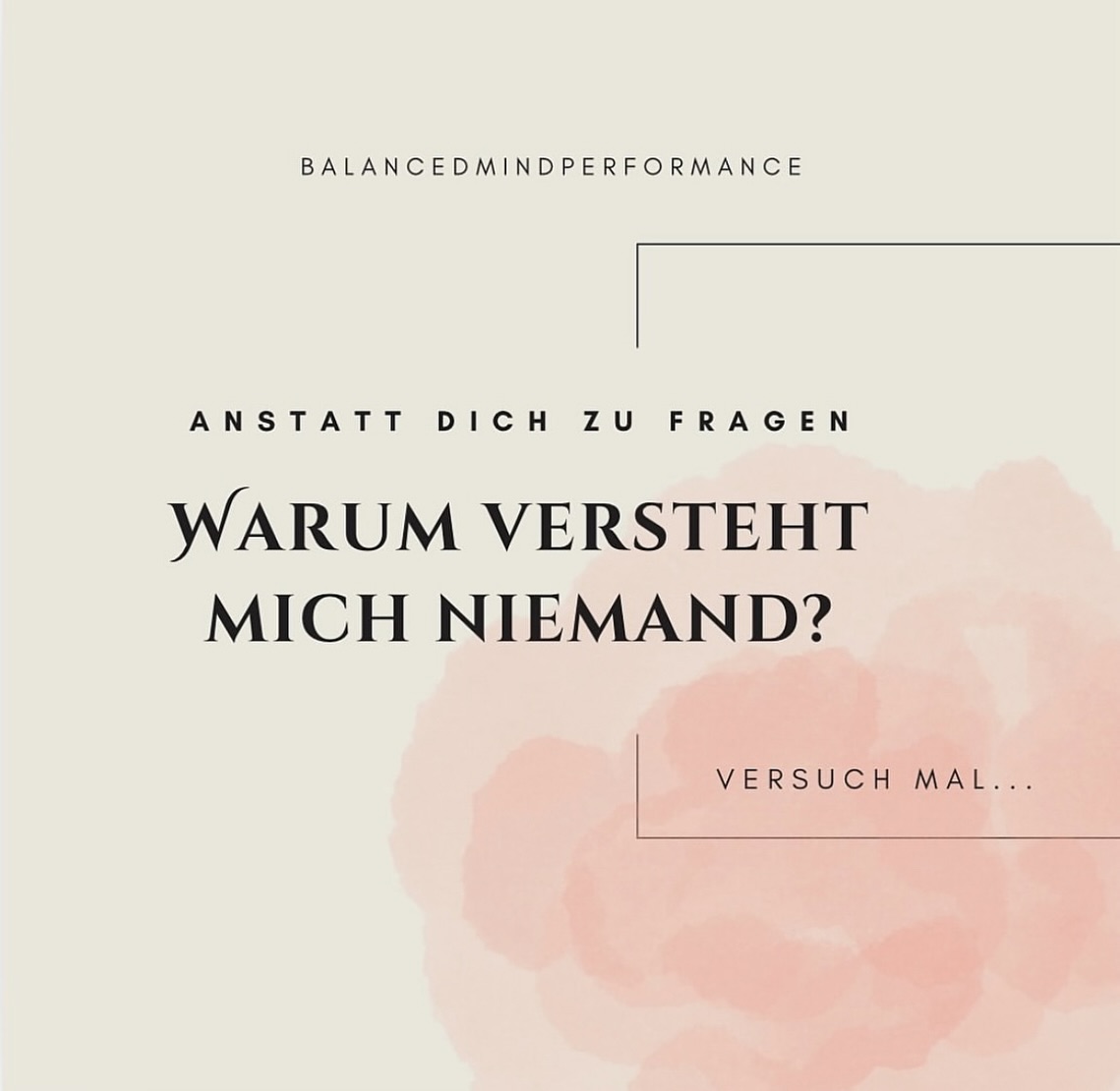 „Warum versteht mich niemand?“
Diese Frage trifft tief – und doch zeigt sie uns etwas Wichtiges:
Verständnis beginnt nicht im Außen, sondern in uns selbst.
Wenn du lernst, deine Gedanken und Gefühle wirklich zu spüren,
sie in Worte zu fassen und ehrlich mitzuteilen,
entsteht Verbindung. Nicht durch Lautstärke – sondern durch Klarheit.
Klarheit ist ein Akt der Selbstliebe. 💫
#selbstreflexion #achtsamkeit #kommunikation #mentaltraining #balancedmindperformance #innergrowth
