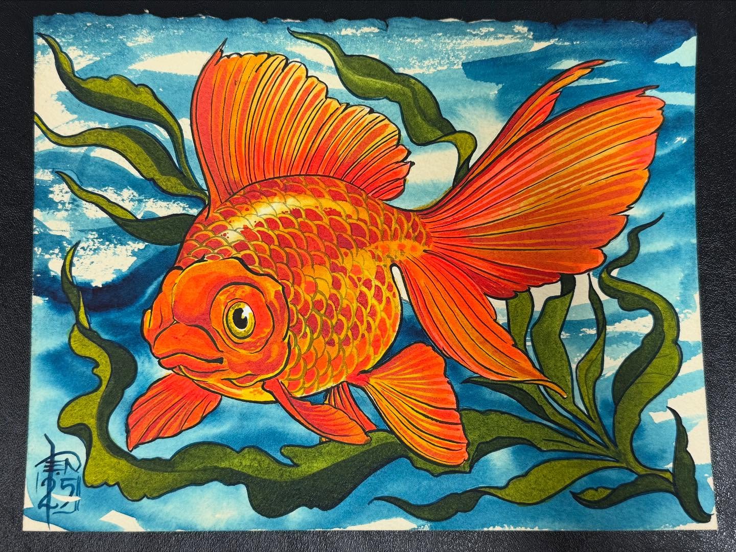 Goldfish paintings… along with several other paintings (pics to follow in time) I will have available for sale at the @cranberrytattooclassic hoping to have prints available as well. Forgot how much I enjoy painting! Hope you enjoy, and if you’re interested in getting prints let me know….😉