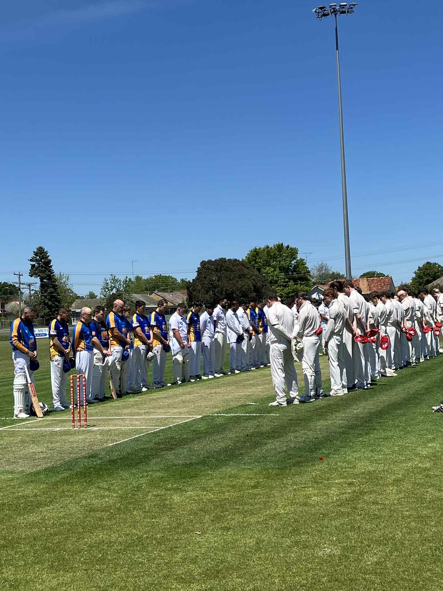 Our 2nd and 3rd XI also conducted a minute silence pre-match on Saturday in memory of Ben Austin who tragically passed away during the week.
Thank you to Darley for being involved.