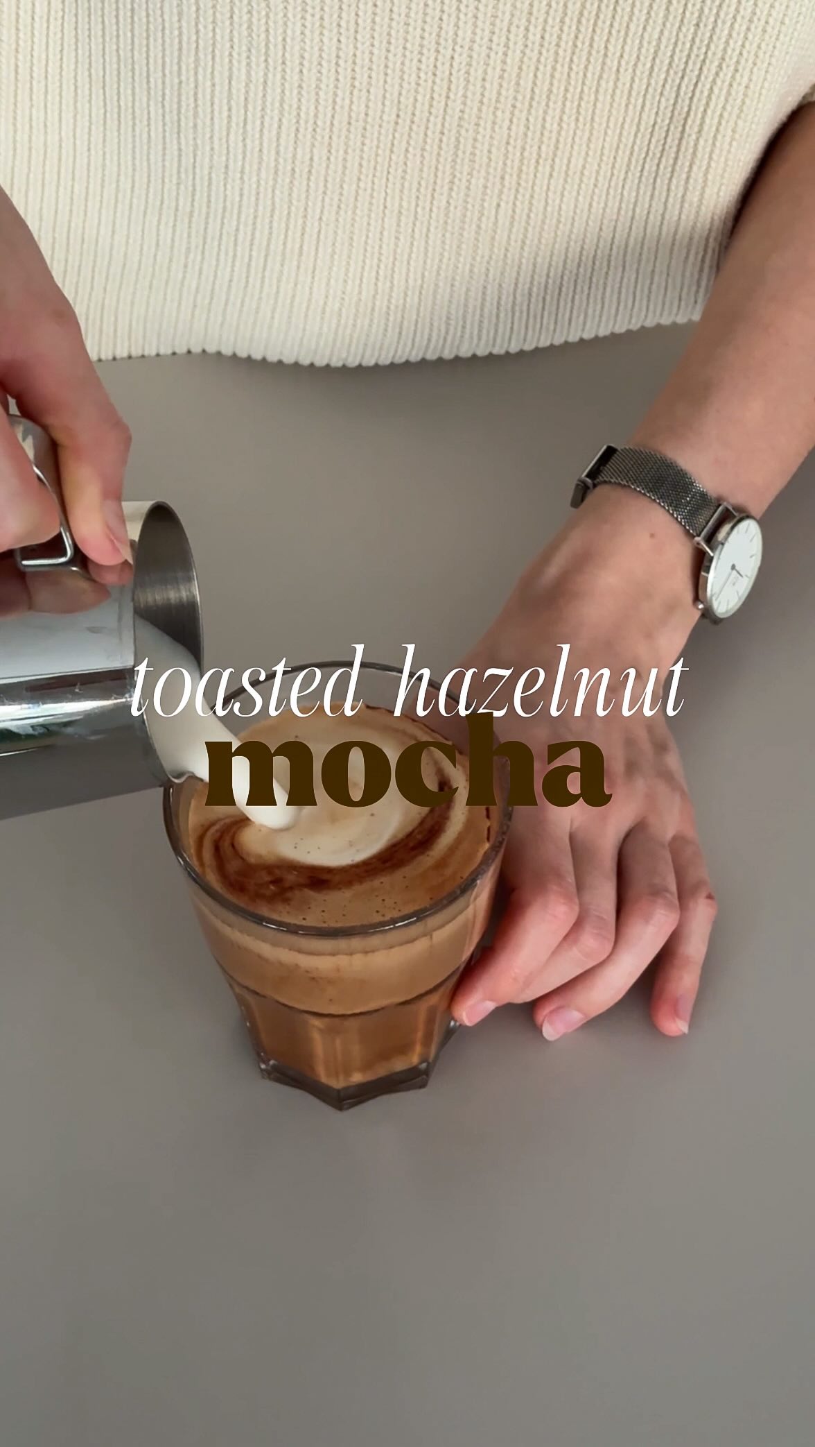 seasonal drinks series: meet our toasted hazelnut mocha 🌰