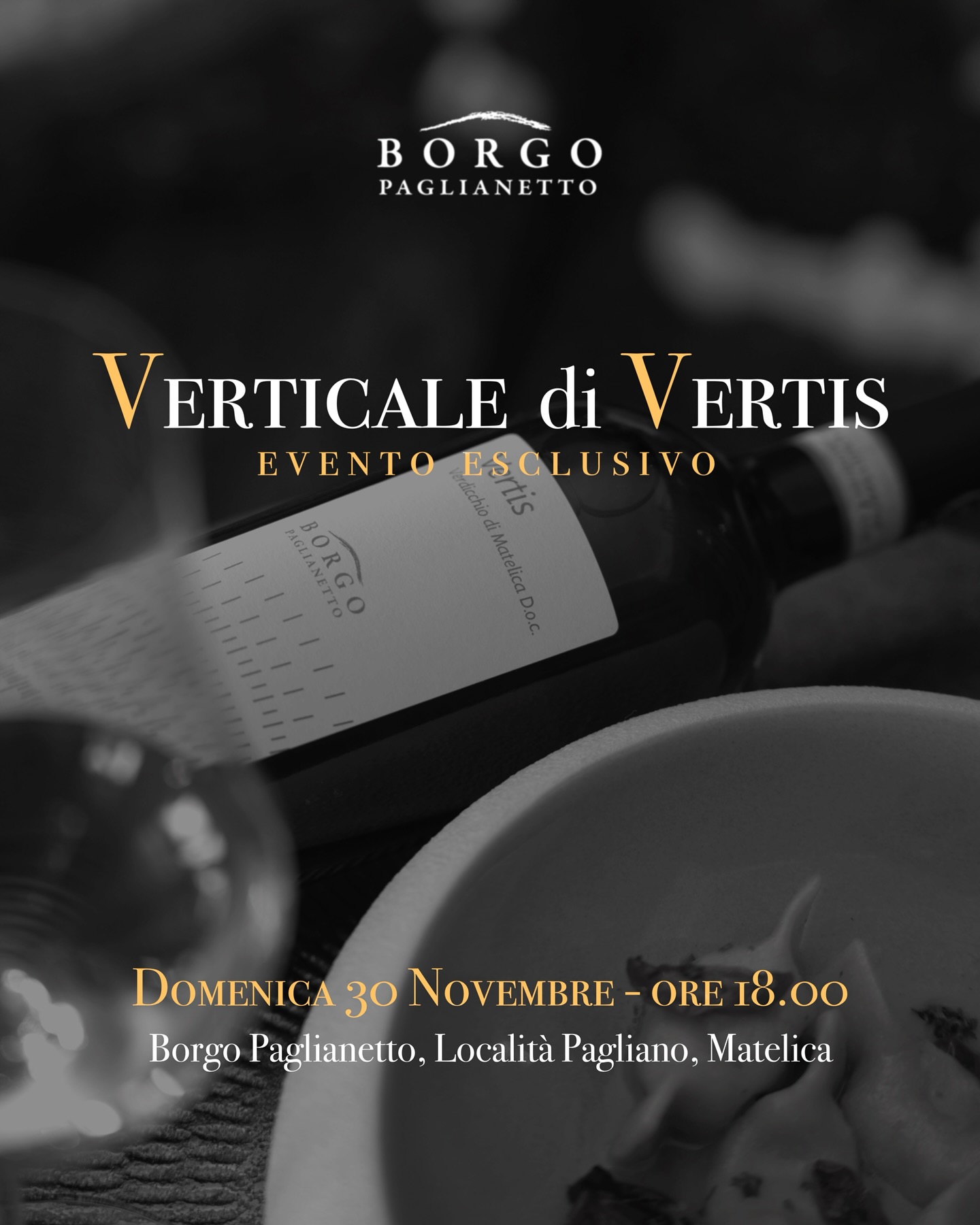 Un evento esclusivo dedicato agli estimatori di Borgo Paglianetto e del nostro vino più iconico: Vertis Verdicchio di Matelica DOC.
Sei annate tutte da scoprire, ognuna con una storia da raccontare, un carattere da svelare.
Un percorso gastronomico d’alta cucina firmato dallo chef Rodrigo Staffolani (Misidia), in perfetto dialogo con le eleganti note aromatiche di Vertis, premiate dal Gambero Rosso.
Piccolo spoiler dal menù:
Maritozzo salato con tartare di vitellone, zabaione salato e caviale.
Un inizio sorprendente, proprio come la serata che vi attende.
La prima annata in degustazione?
Vertis 2023, presentata in anteprima assoluta!
Tre ospiti d’eccezione renderanno questa serata un incontro unico tra arte del vinificare, eleganza e autenticità.
Un evento riservato a chi riconosce il valore del tempo, del territorio e della qualità.
🔗 Prenota dal nostro sito e vivi la quintessenza di Vertis.
An exclusive event for true Borgo Paglianetto lovers, dedicated to our most iconic wine: Vertis Verdicchio di Matelica DOC.
Six vintages to discover — each with its own story, elegance, and soul.
A fine dining journey curated by chef Rodrigo Staffolani (Misidia), perfectly pairing with Vertis’ refined aromatic notes, celebrated by Gambero Rosso.
Menu spoiler:
Savory maritozzo with veal tartare, salted zabaglione, and caviar.
An extraordinary beginning to an unforgettable evening.
The first vintage?
Vertis 2023, revealed in absolute preview!
Three special guests will enrich a night devoted to taste, elegance, and authenticity.
A one-of-a-kind event for those who value time, terroir, and quality.
🔗 Book your experience now and live the essence of Vertis.
#BorgoPaglianetto #VertisExperience #VerdicchioDiMatelica #WineLovers #FineDining #WineTasting #GamberoRosso #Misidia #foodandwine