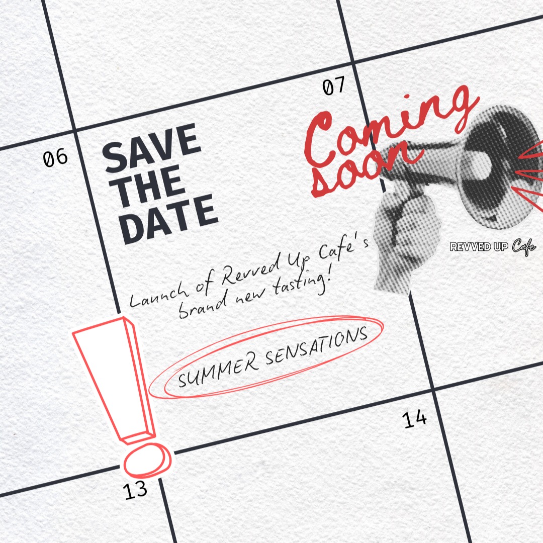 🎉 SAVE THE DATE! 🎉
Our brand-new tasting, Summer Sensations, launches this Friday at Revved Up Cafe! ☀️🍹 Get ready to sip, savor, and fall in love with flavors made for the Summer season.
Mark your calendars – this is one tasting you won’t want to miss! 🗓️✨
#revvedupcafe #summersensations #newtasting #lovecapetown #thingstodoincapetown