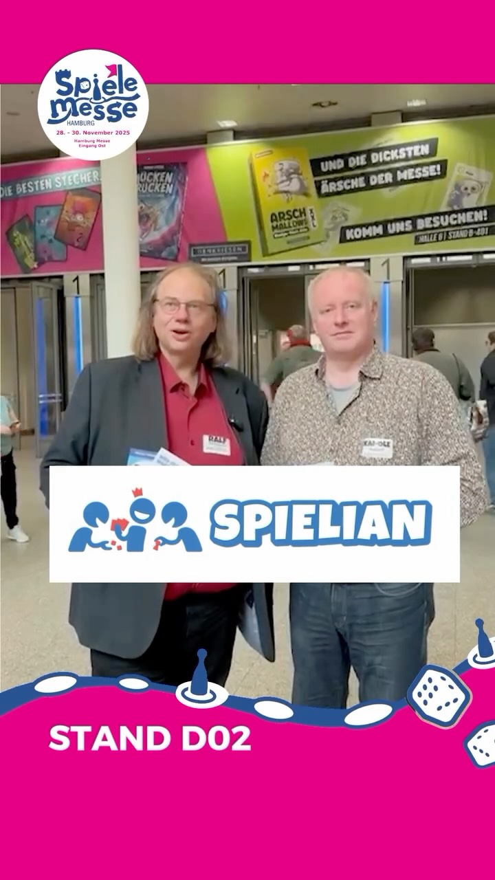 Am Stand D02 stellt sich der neue Verband für alle Freundinnen und Freunde des analogen Spiels vor. ♟️✨
🎲 Spielian e.V. auf der Spielemesse Hamburg 2025!
Spielian e.V. setzt sich für die Förderung des Kulturgutes Spielen, für Jugend- und Altenhilfe sowie Verbraucherberatung ein – ganz im Zeichen des gemeinsamen Miteinanders. 💛
Kommt vorbei, lernt den Verband kennen und erlebt mit uns, wie sehr #spielenverbindet 💫
#Spielian #SpielemesseHamburg #Stand99 #AnalogesSpielen #Gemeinschaft #BrettspielLiebe #HamburgSpielt
